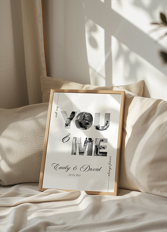 You & Me Personalized Couple Poster - Posterbox.dk