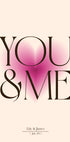 You & Me, Pink Heart, Personalized Couple Poster - Posterbox.dk
