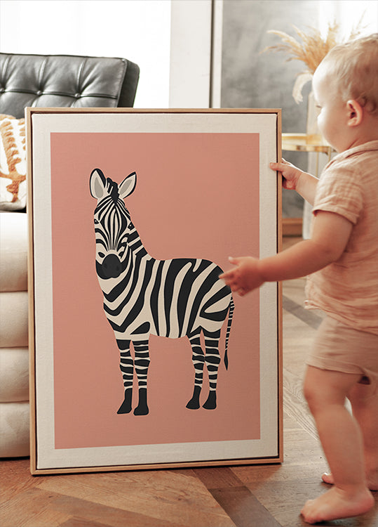Zebra Illustration Poster - Posterbox.dk
