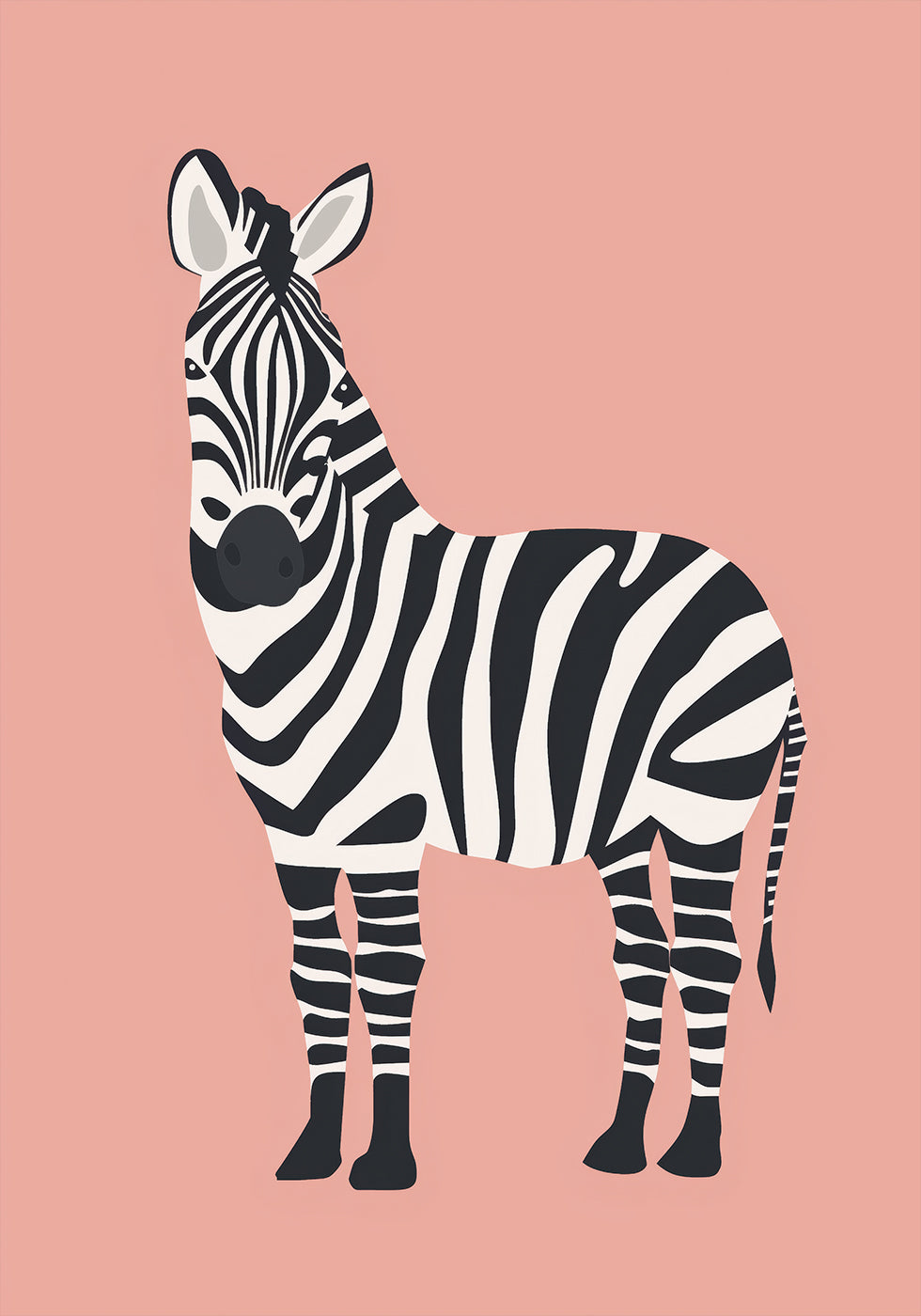 Zebra Illustration Poster - Posterbox.dk