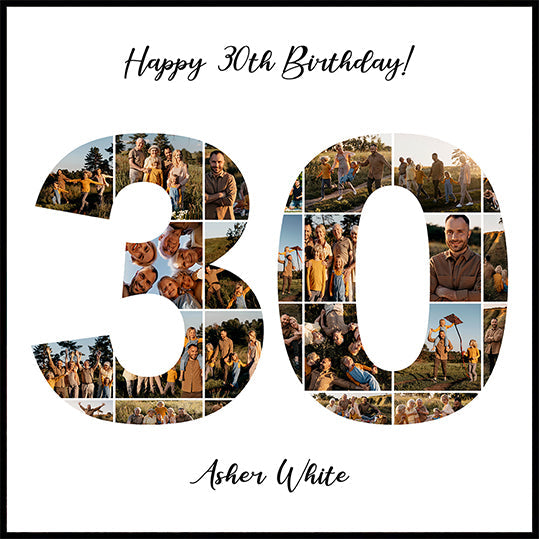 30th Birthday Photo Collage Personal - Posterbox