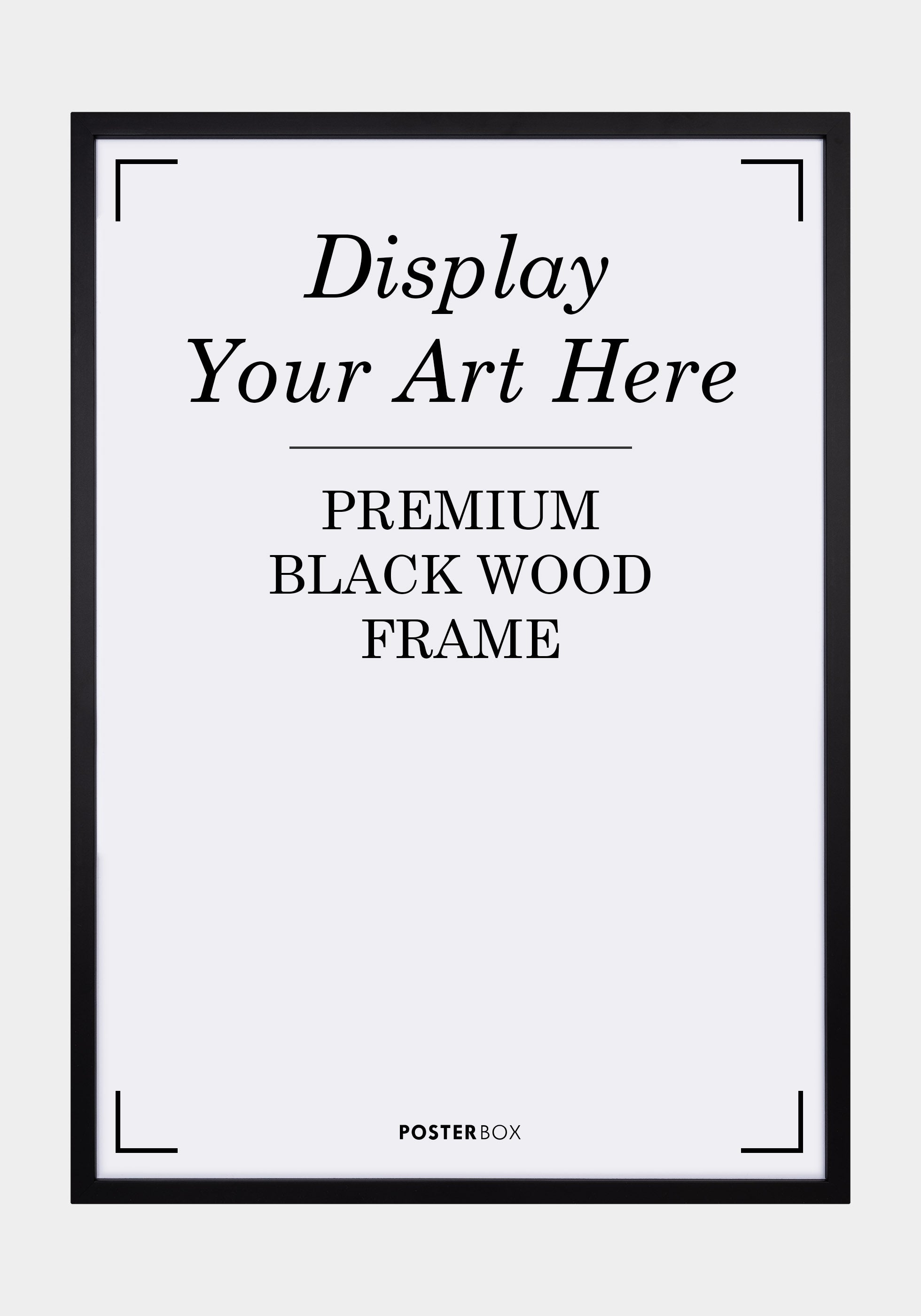 Premium Wood frame Nielsen Black Poster