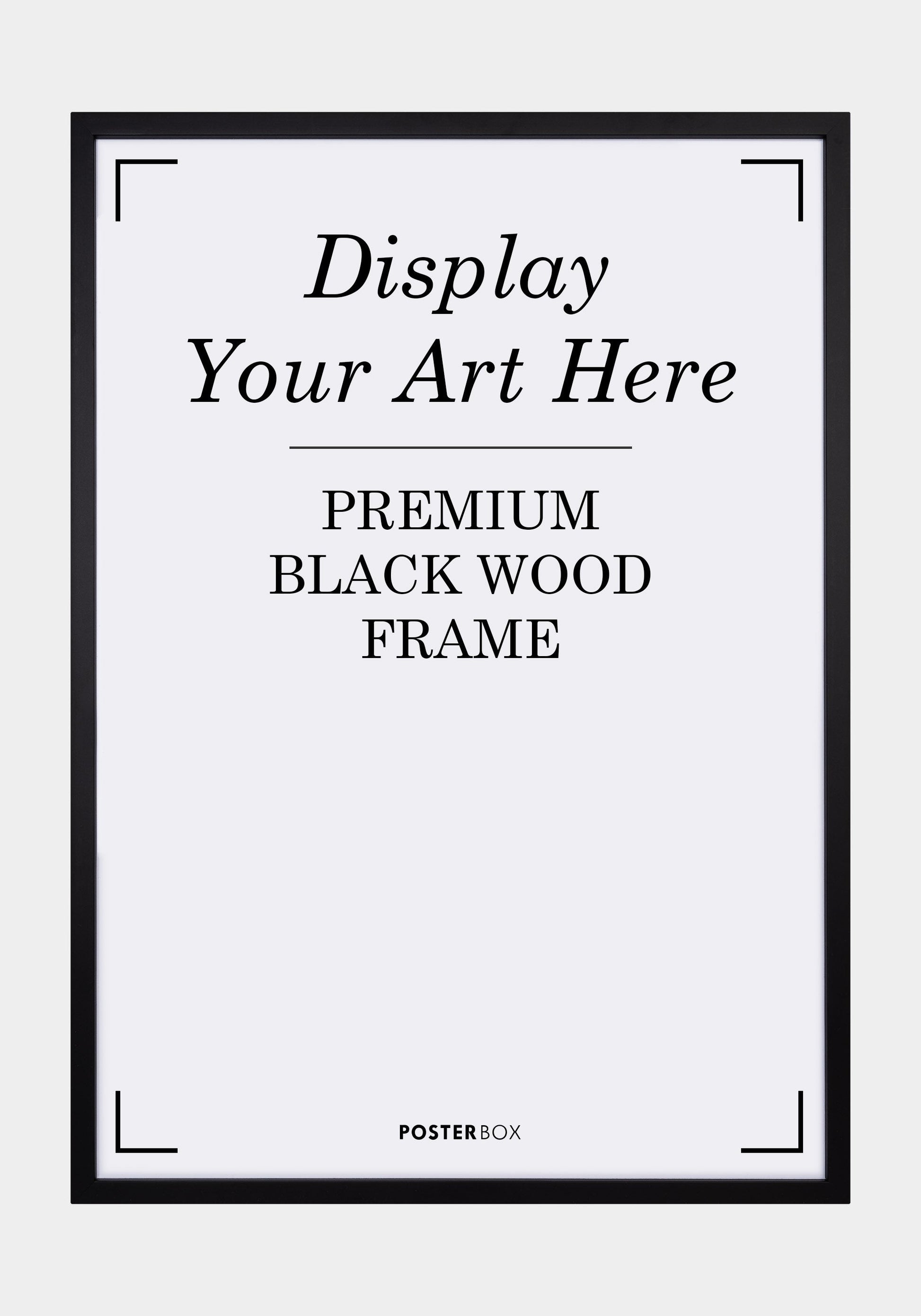 Premium Wood frame Nielsen Black Poster
