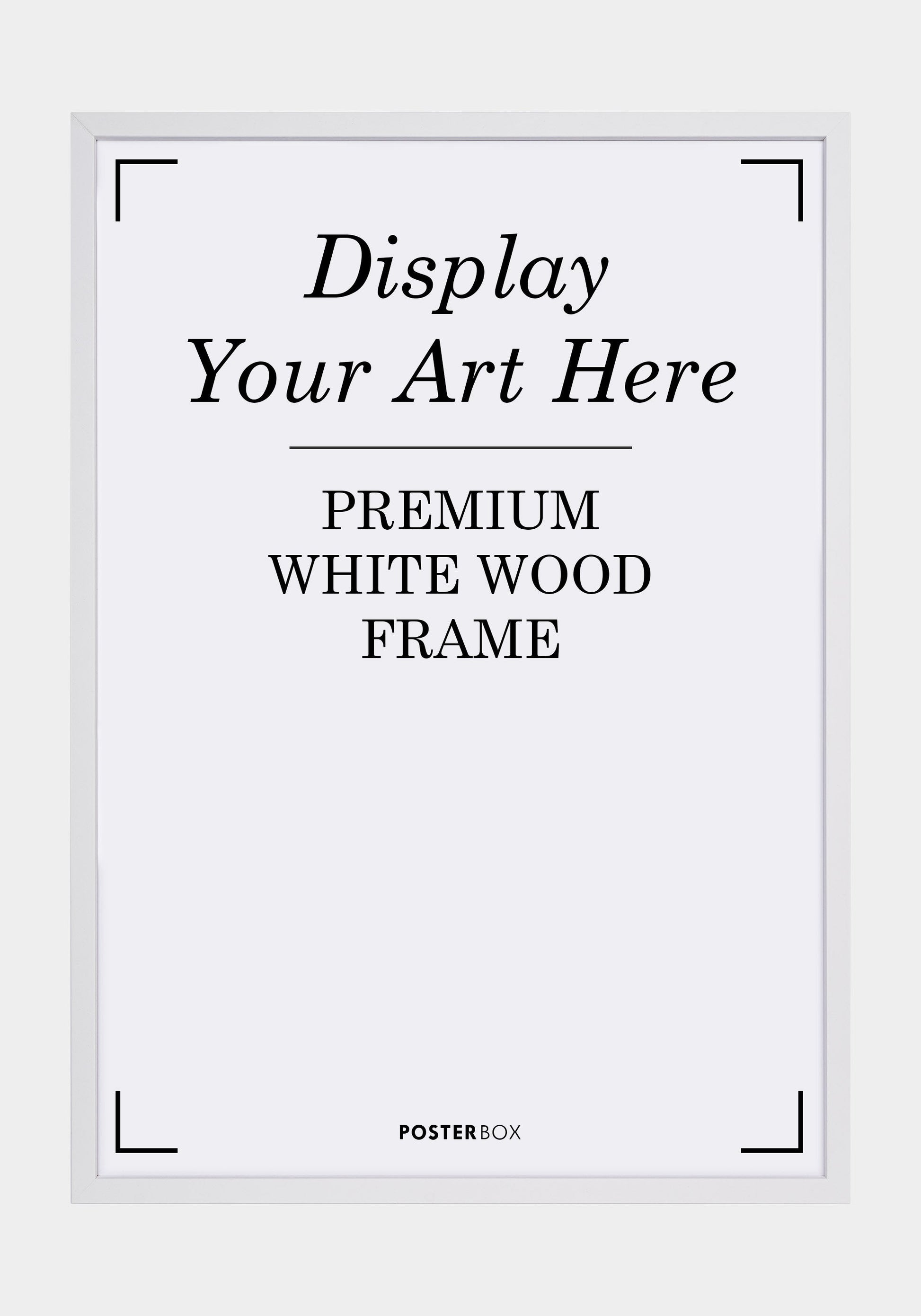 Premium Wood frame Nielsen White Poster