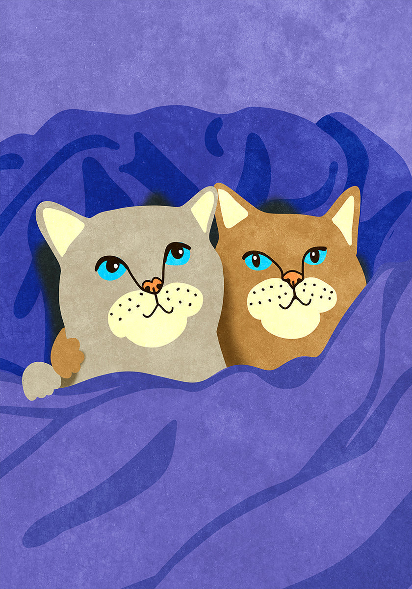 Cats in Bed - Posterbox