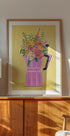 Espresso Maker with Flowers - Posterbox