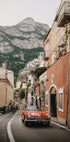 Red Car On The Amalfi Coast Poster - Posterbox.dk