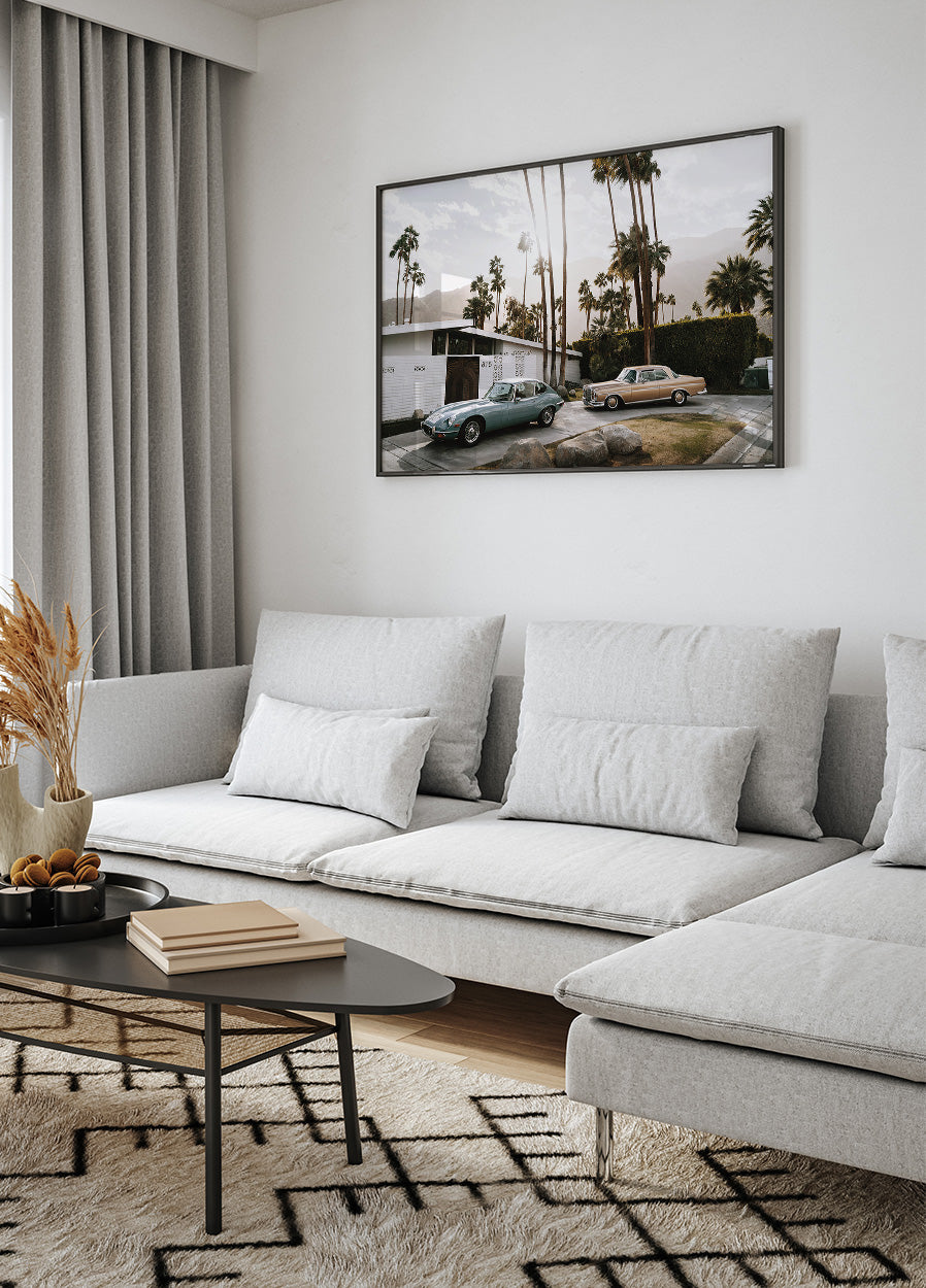 Retro Cars in Palm Springs Poster - Posterbox.dk