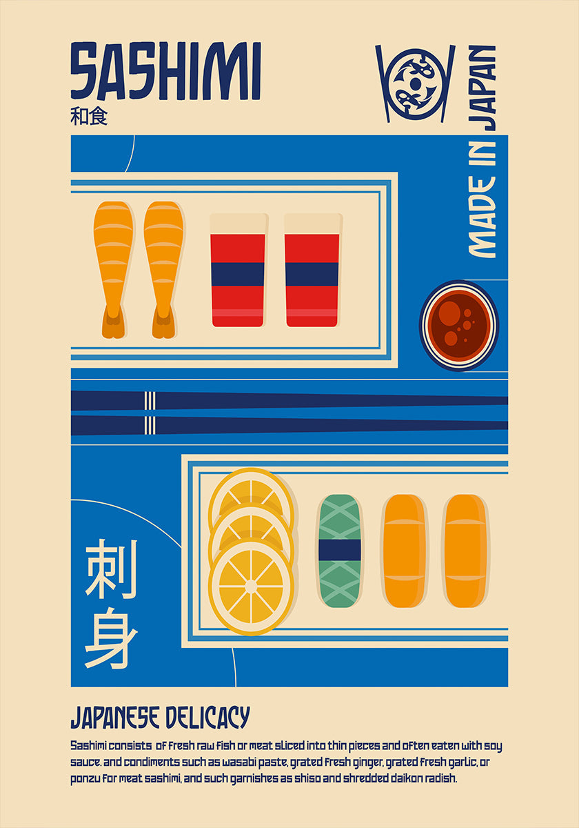 Sashimi Japanese Food Print - Posterbox