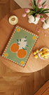 Orange Fruit On Green Background Plakat - Posterbox