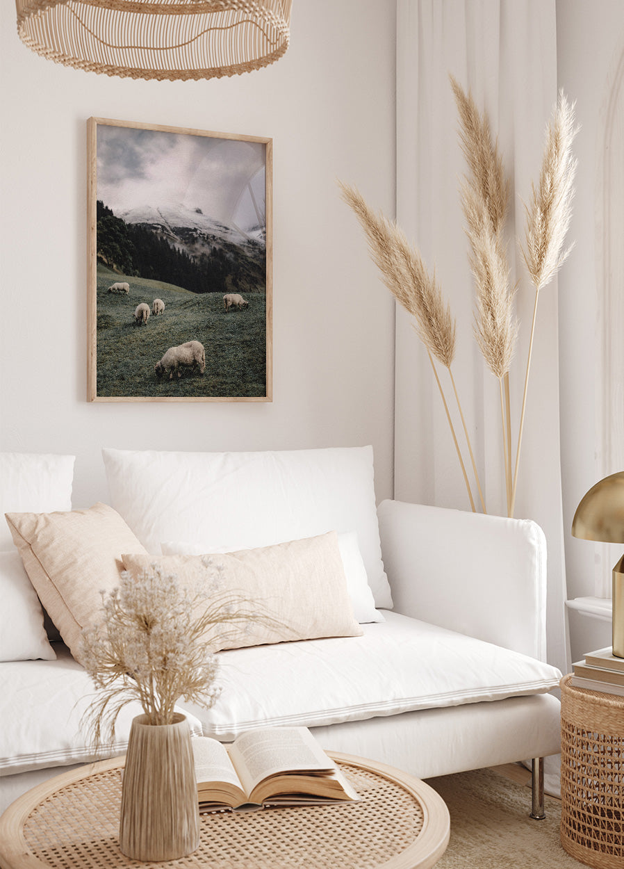 Sheep In The Alps Poster - Posterbox.dk