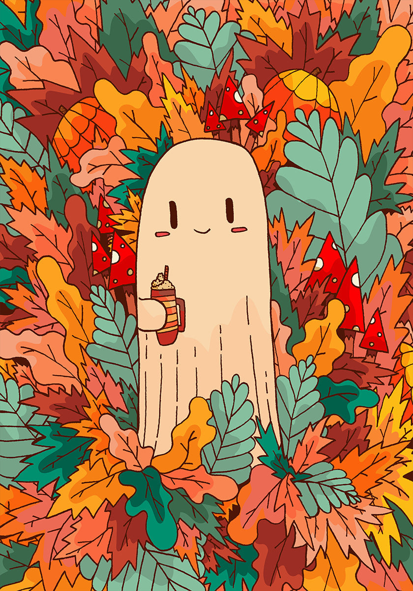 A ghost and coffee Plakat - Posterbox