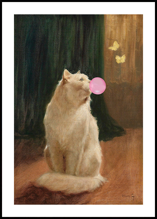 Bubble Gum and Cat Plakat - Posterbox