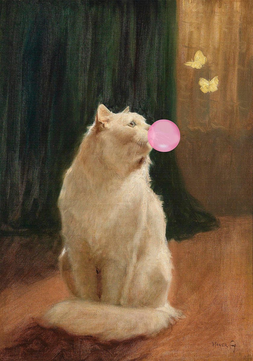 Bubble Gum and Cat Plakat - Posterbox