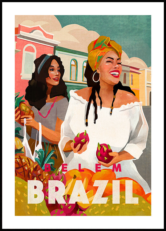 Belem Brazil Colorful Travel Art (NEW) - Posterbox