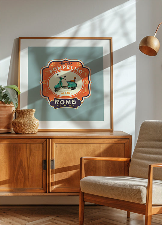 Hotel Pompelmo Rome Travel Poster (NEW) - Posterbox