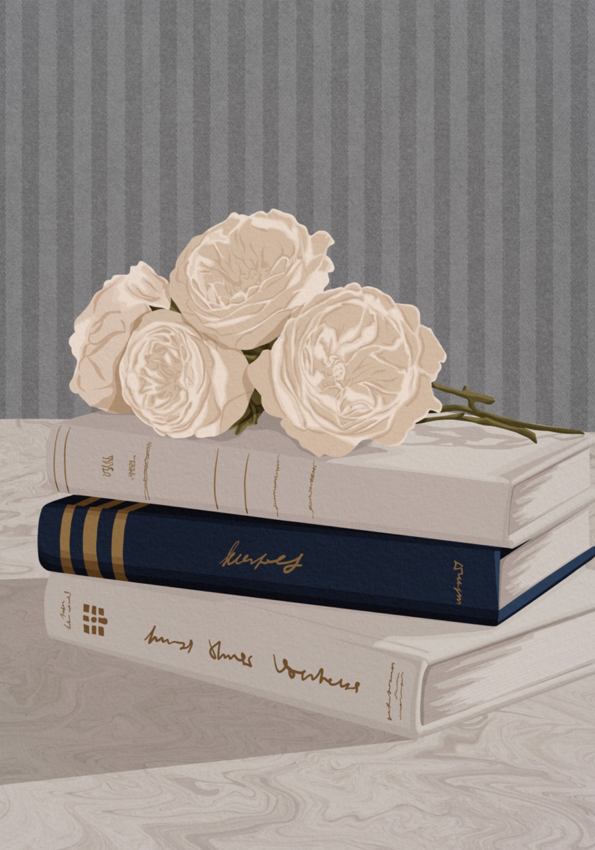 Soft Roses and Books