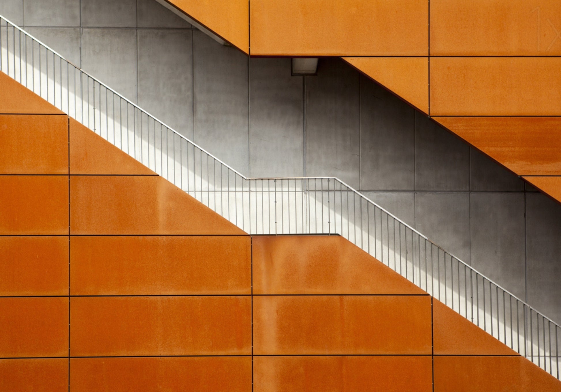 Orange Diagonal Staircase