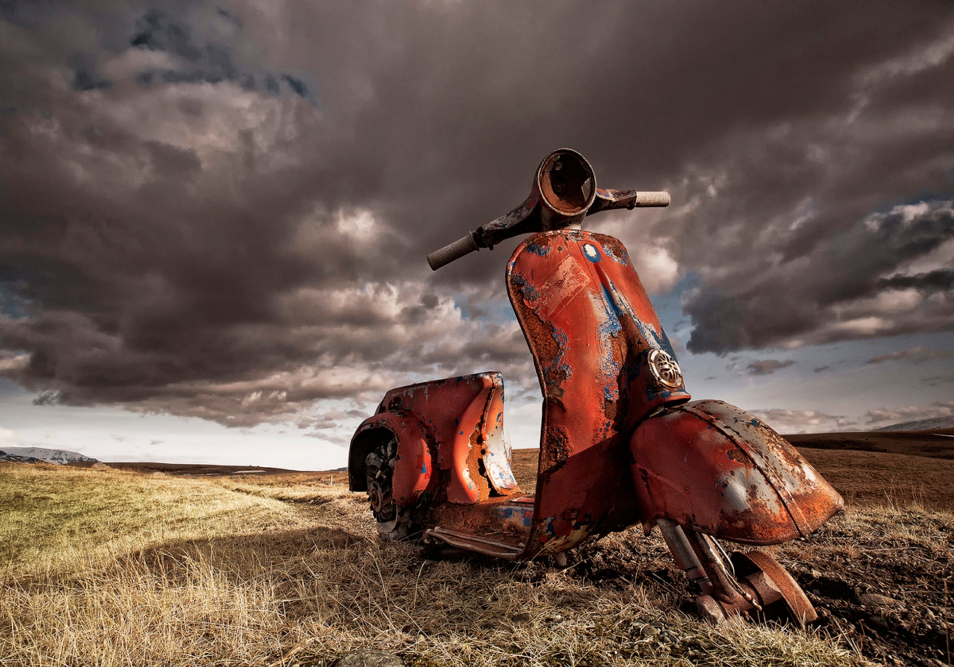 Rusty Scooter Landscape