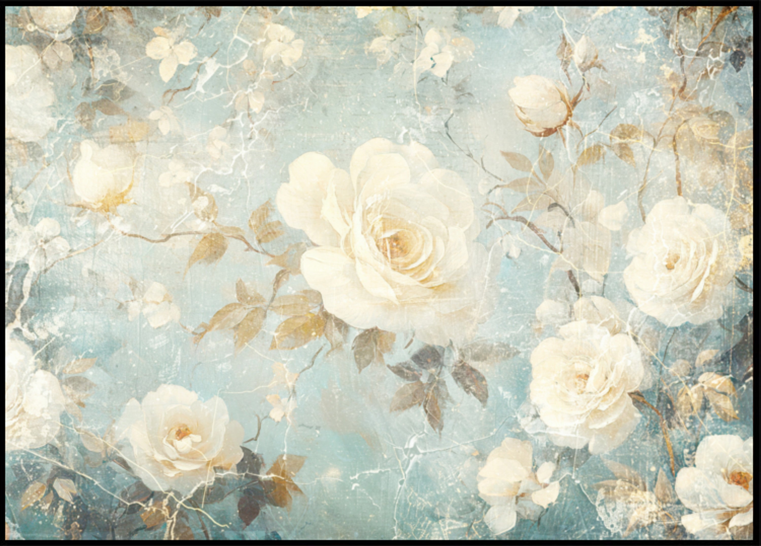 Vintage White Roses