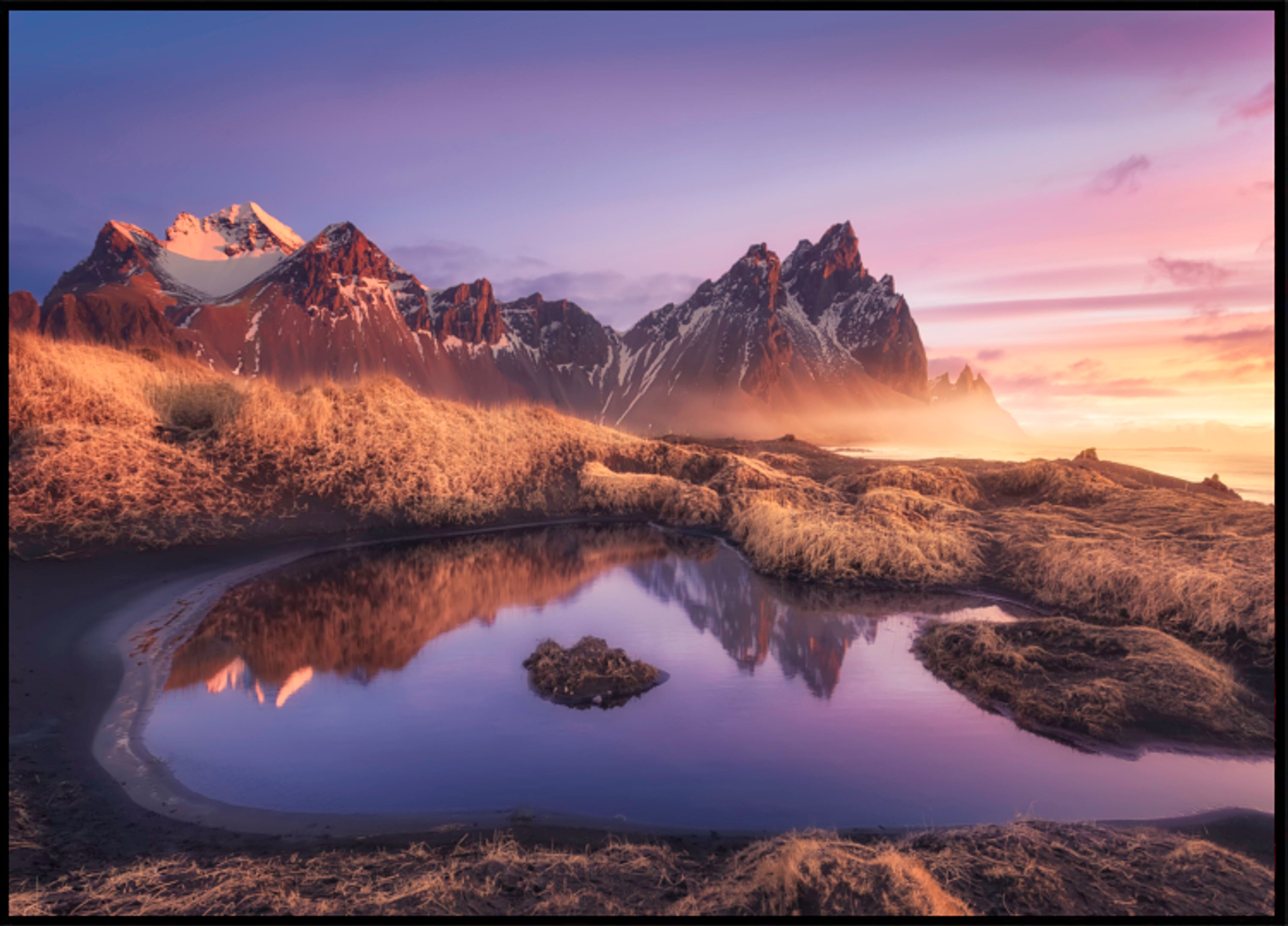 Reflected Mountain Sunset