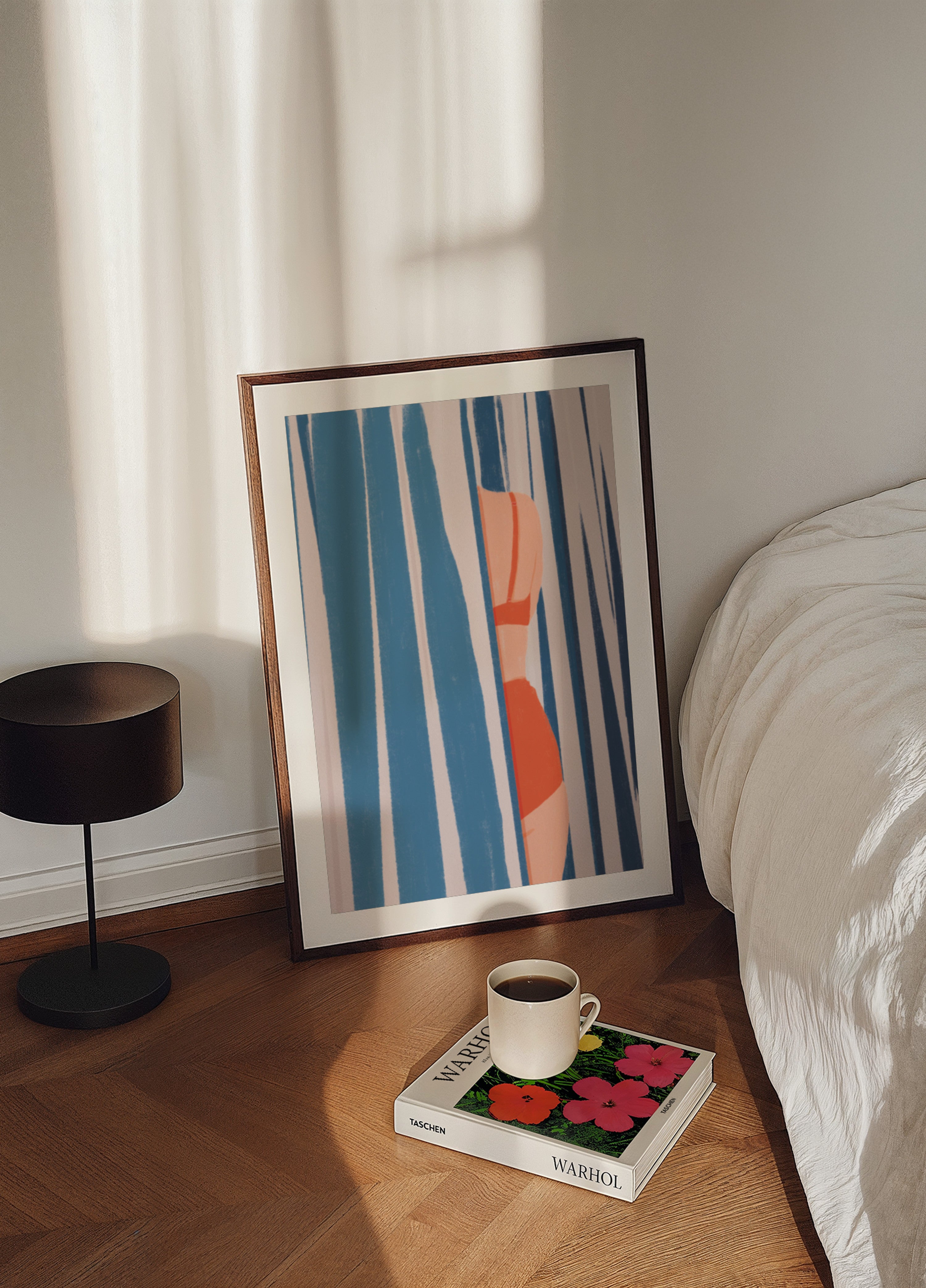 Woman Behind Stripes