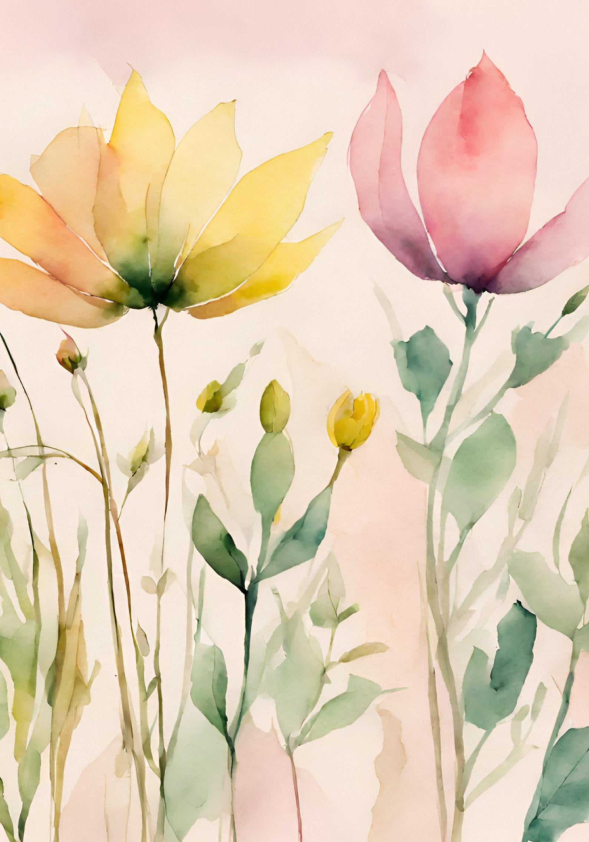 Soft Watercolor Flowers