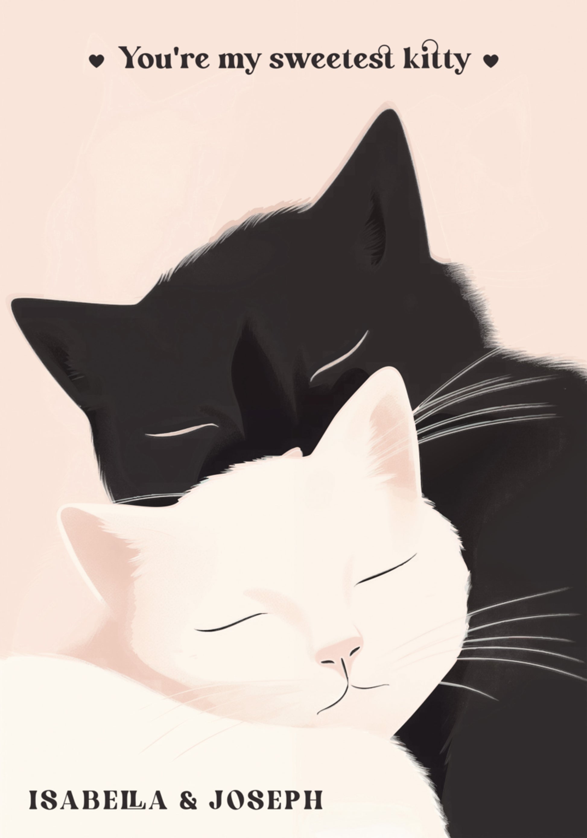Non-personal Cat Love Illustration