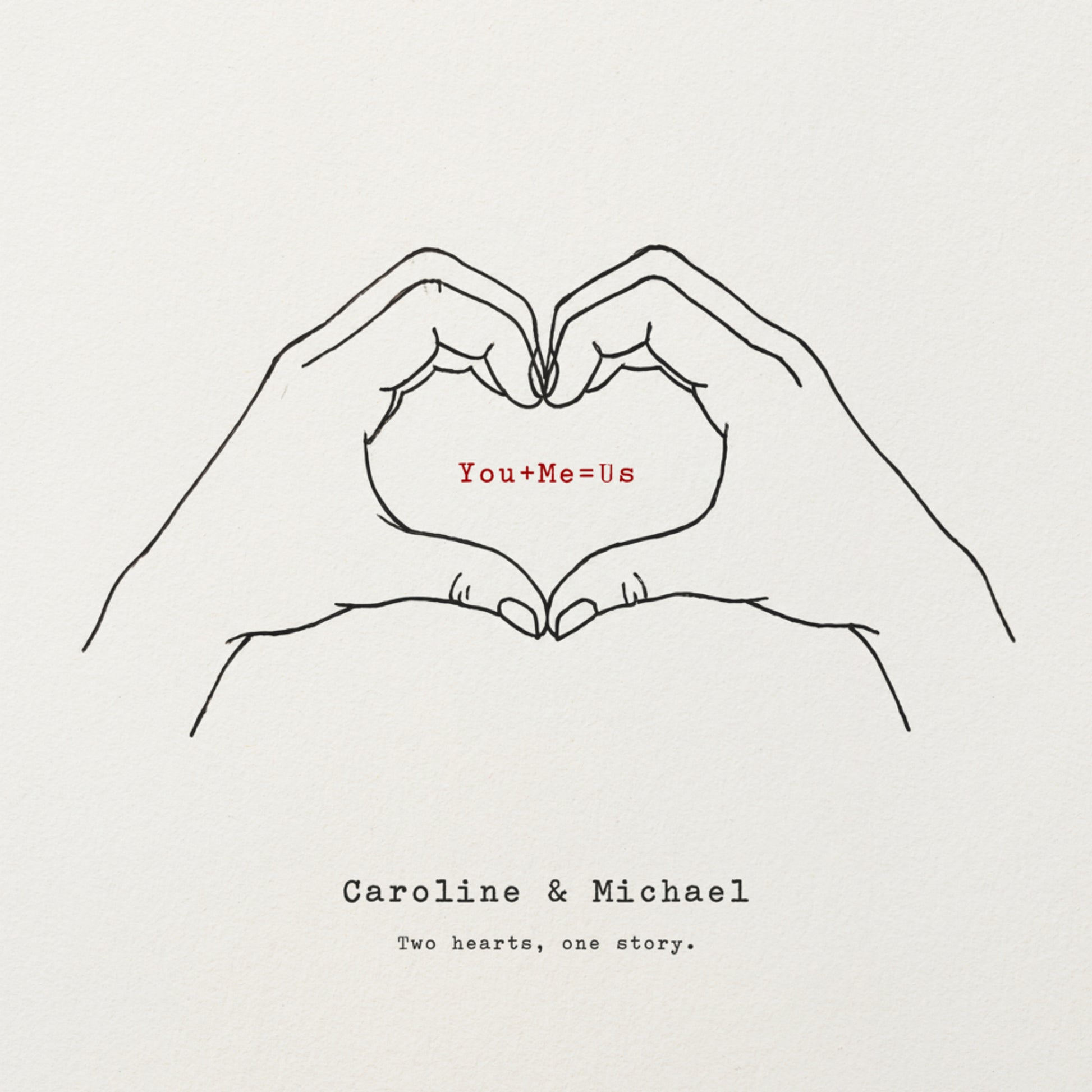 Minimal Love Hands Art