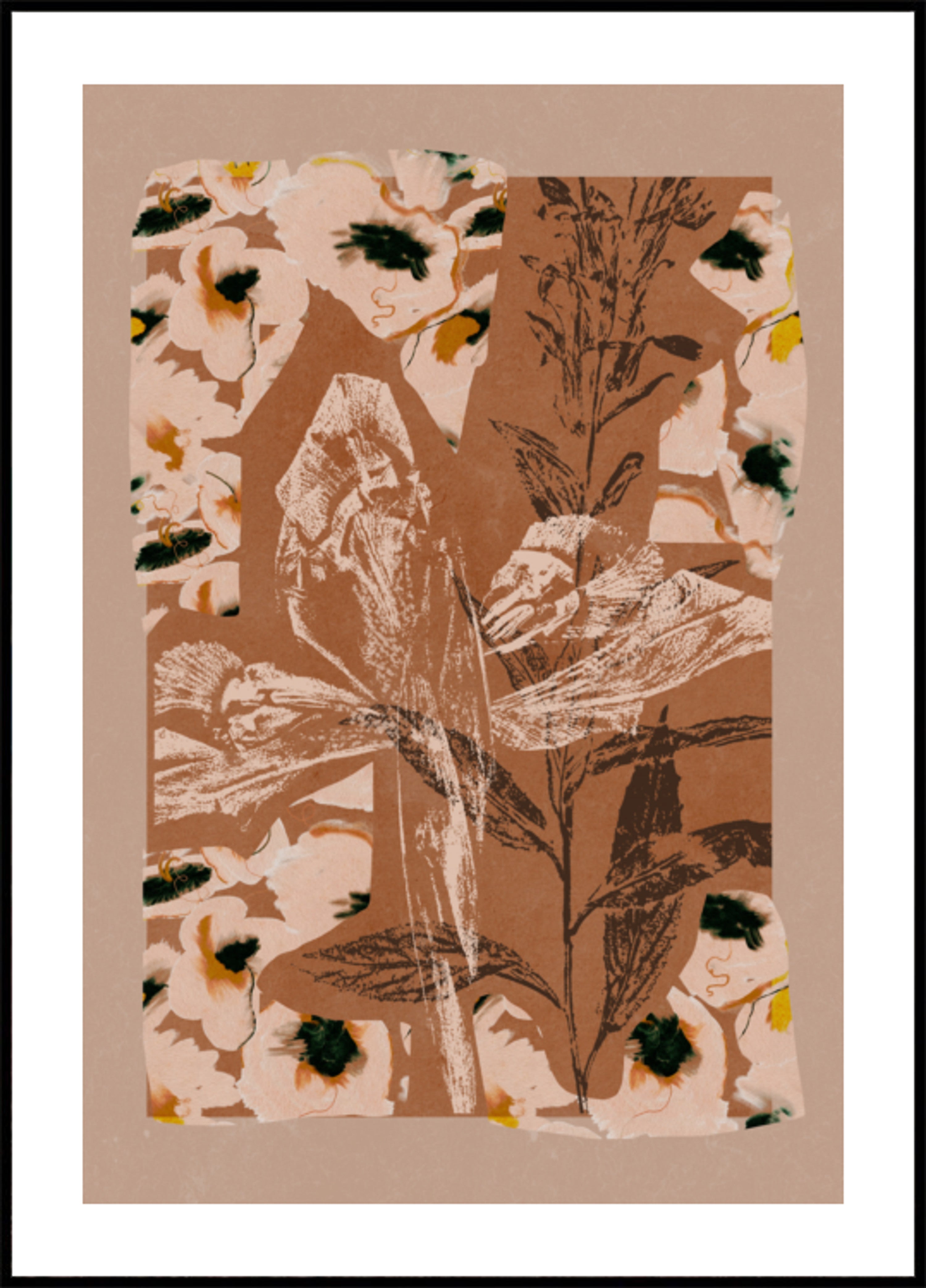 Earthy Floral Collage