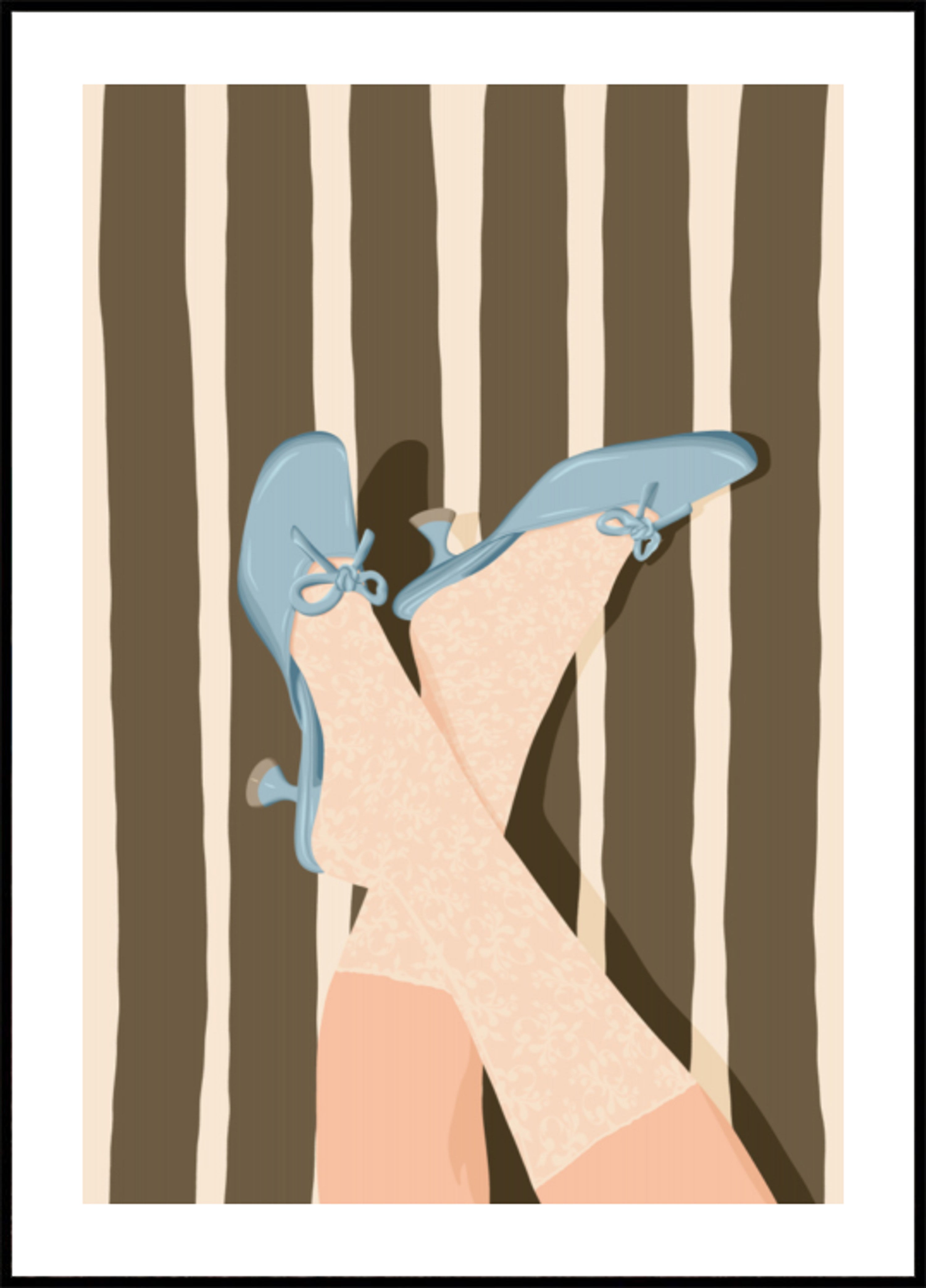Whimsical Blue Heels