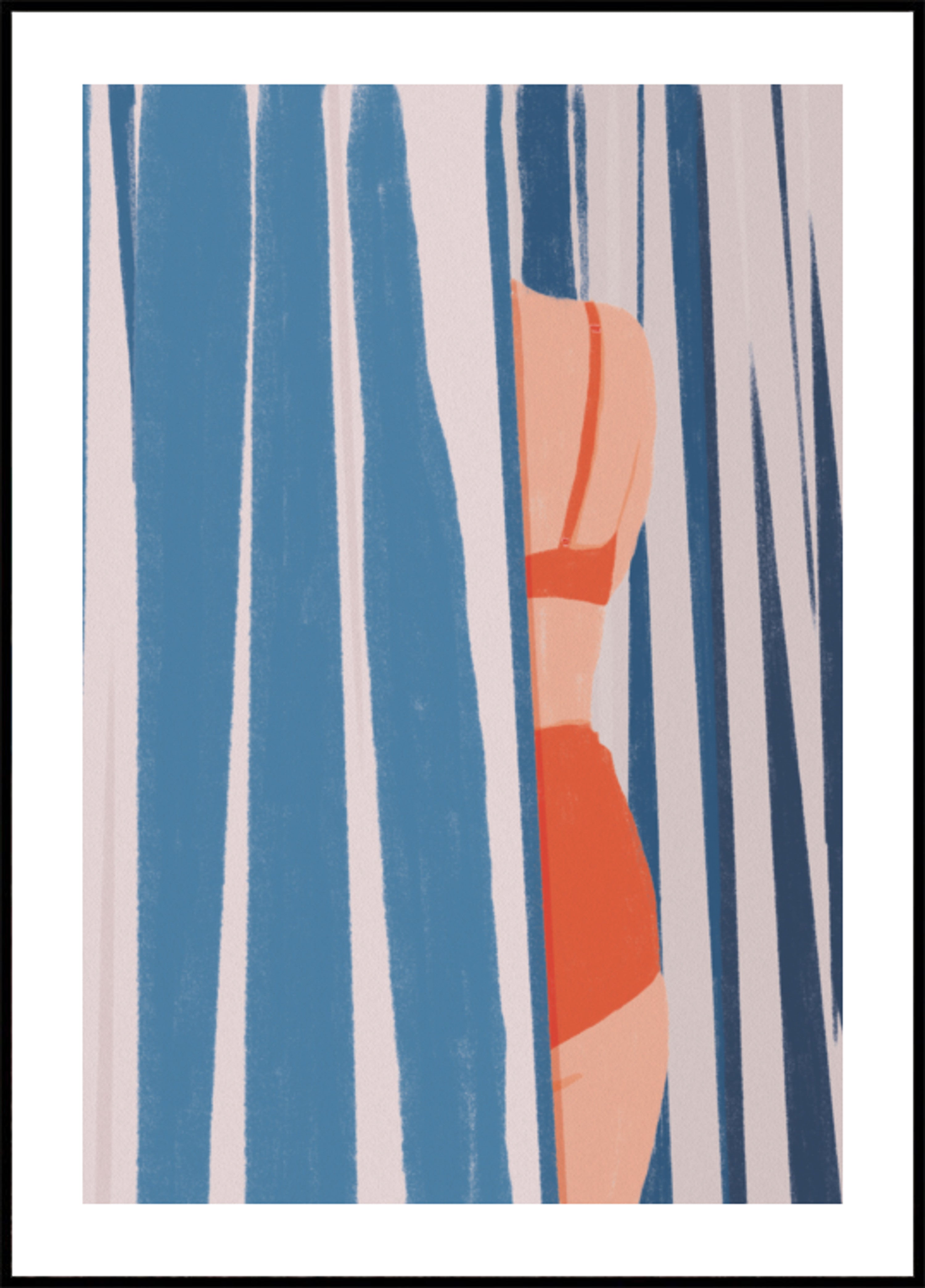 Woman Behind Stripes