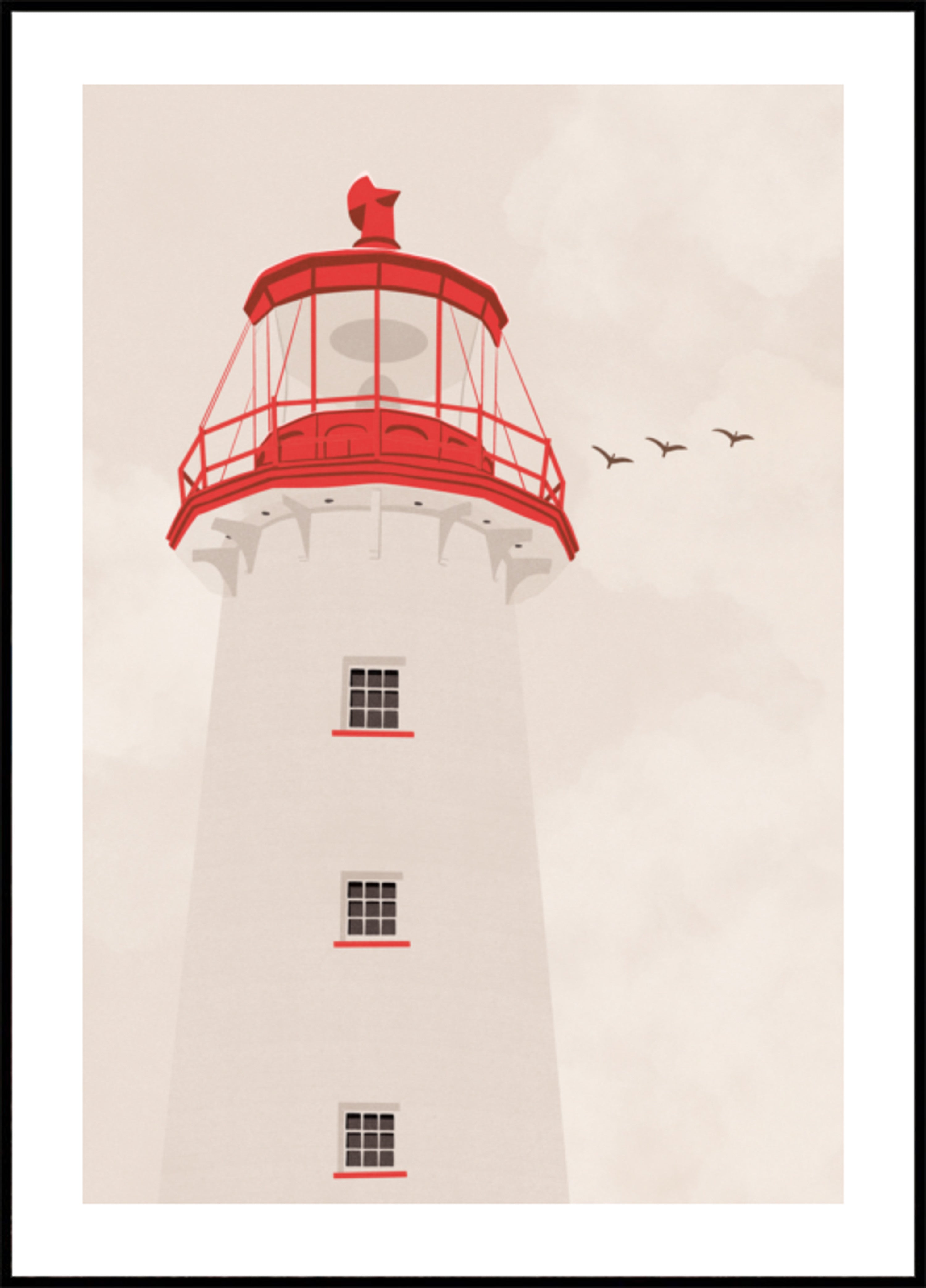 Coastal Red Lighthouse