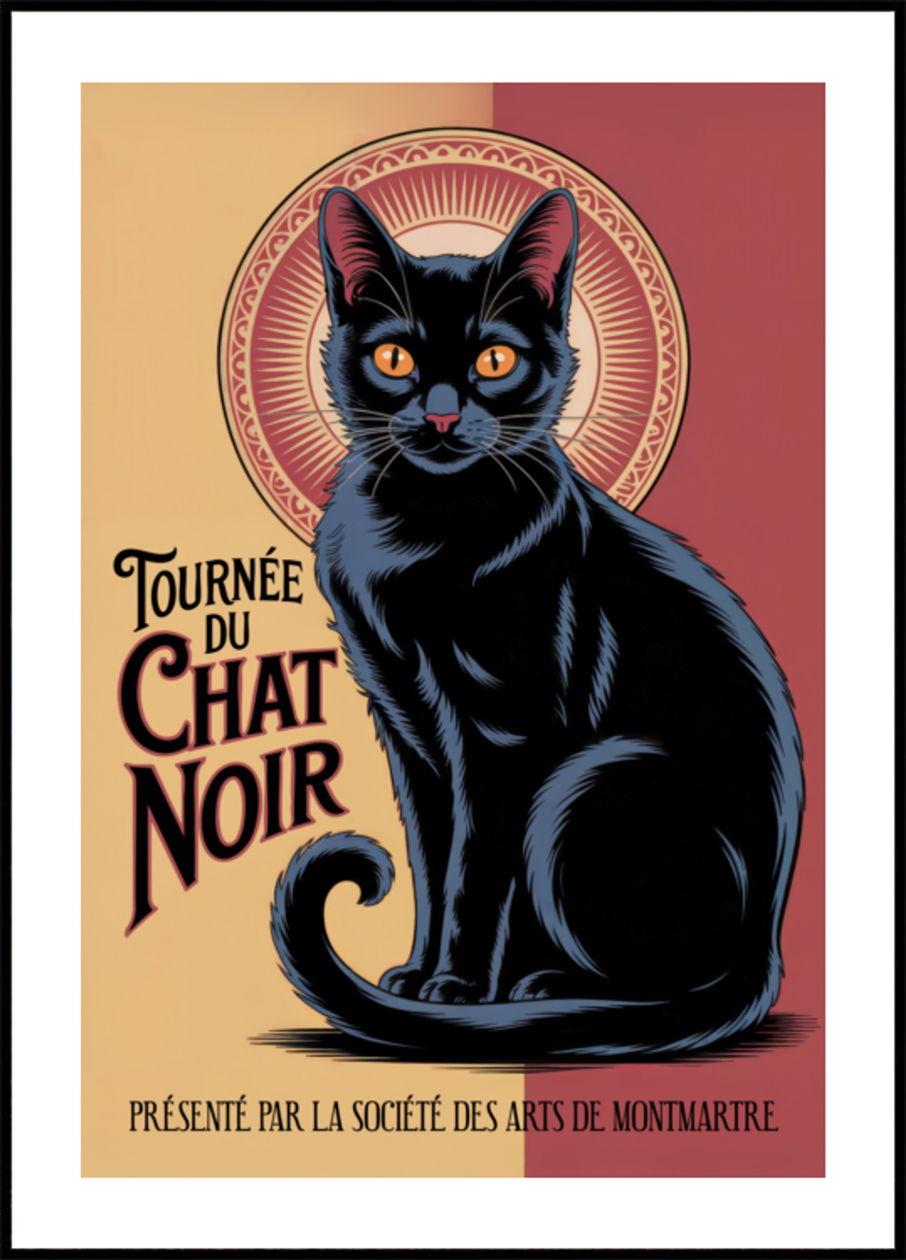 Vintage French Black Cat
