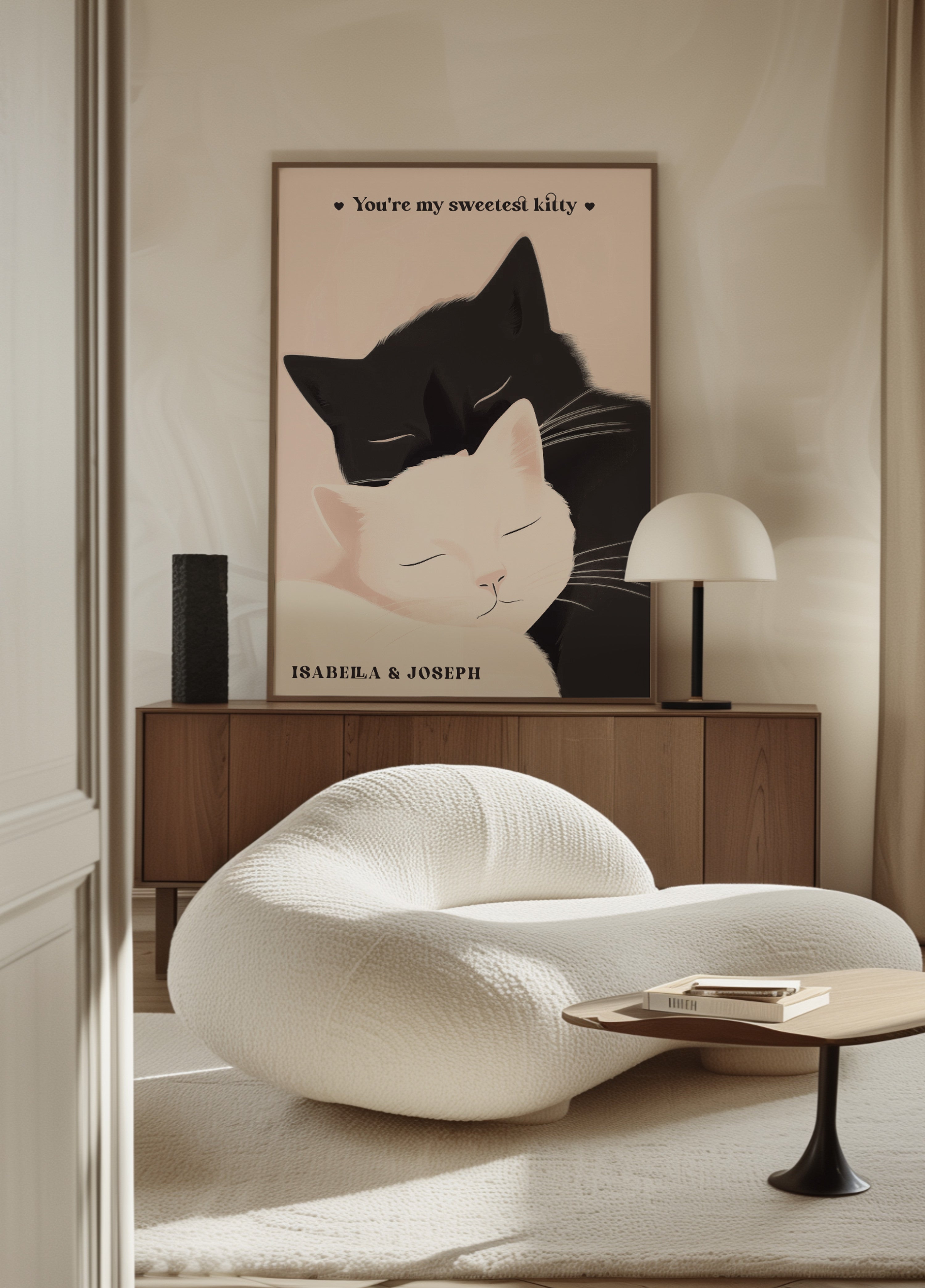 Non-personal Cat Love Illustration