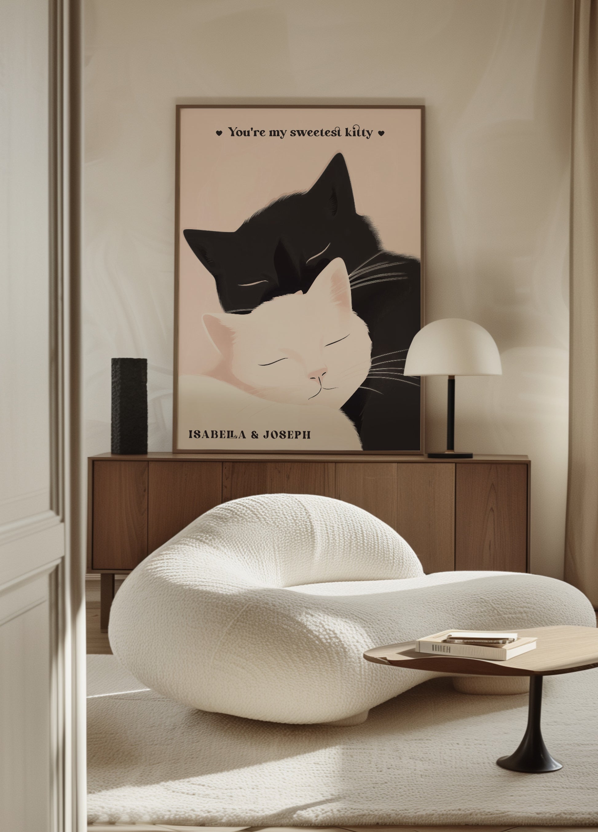Non-personal Cat Love Illustration