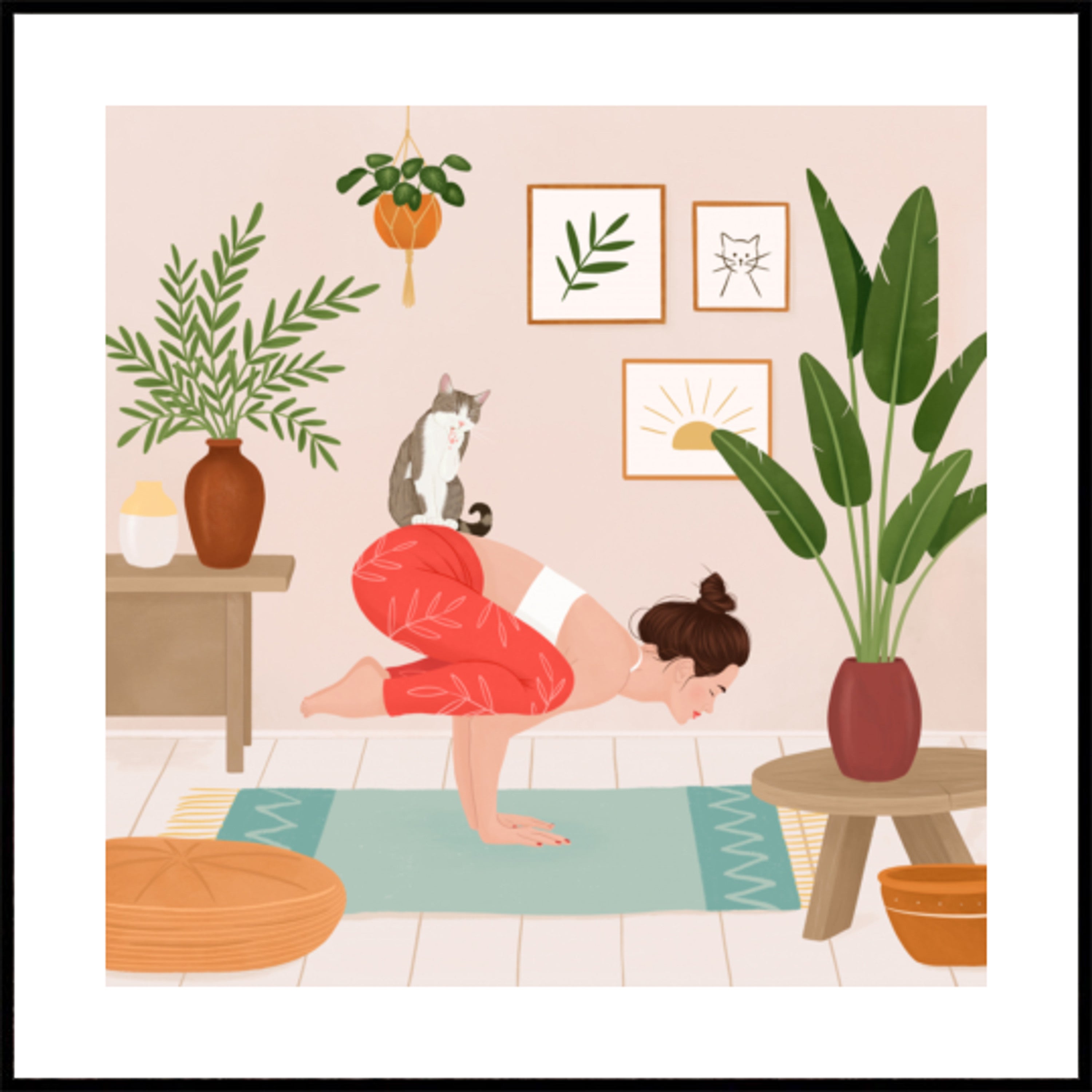 Peaceful Yoga Cat