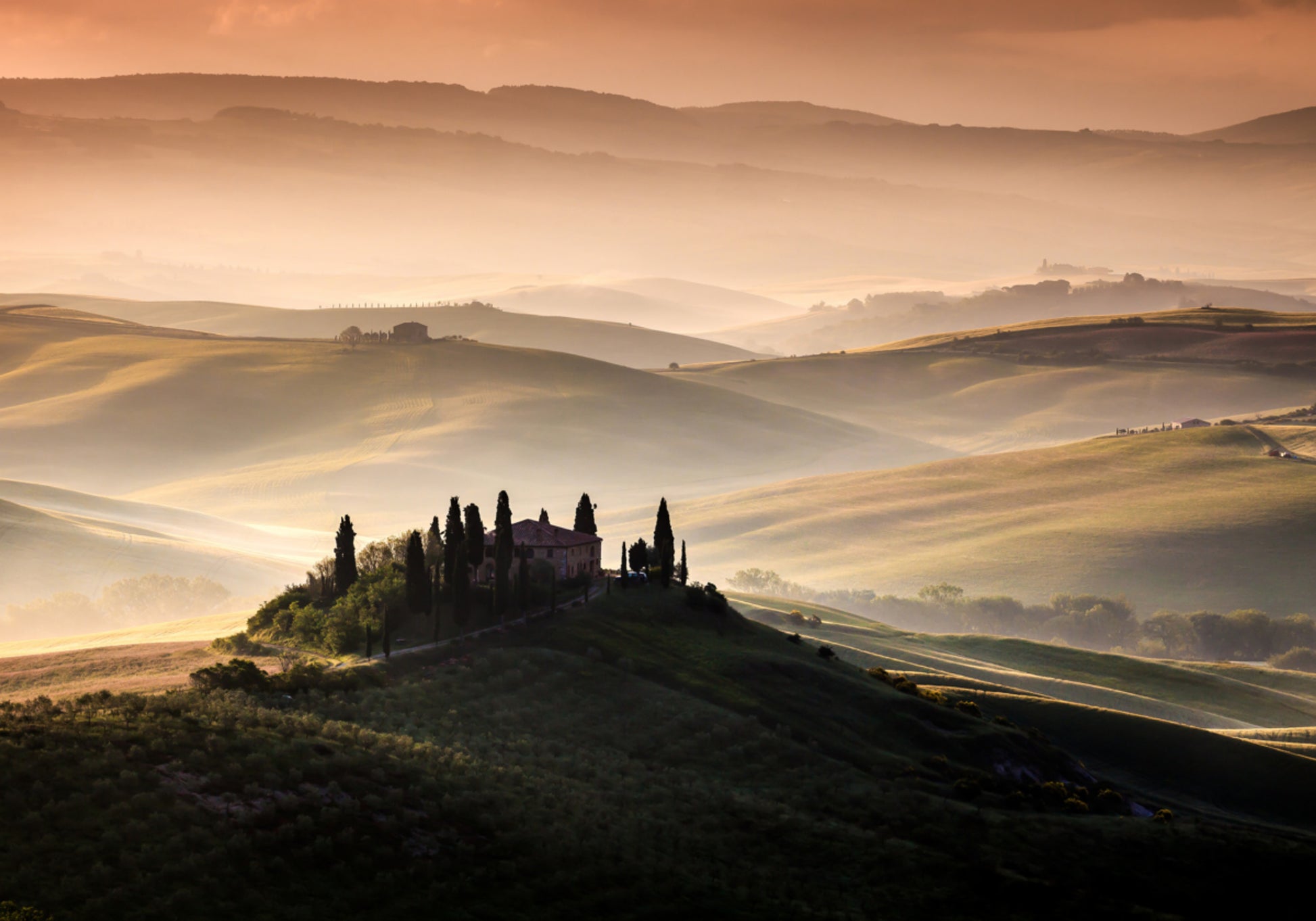 Misty Tuscan Hills