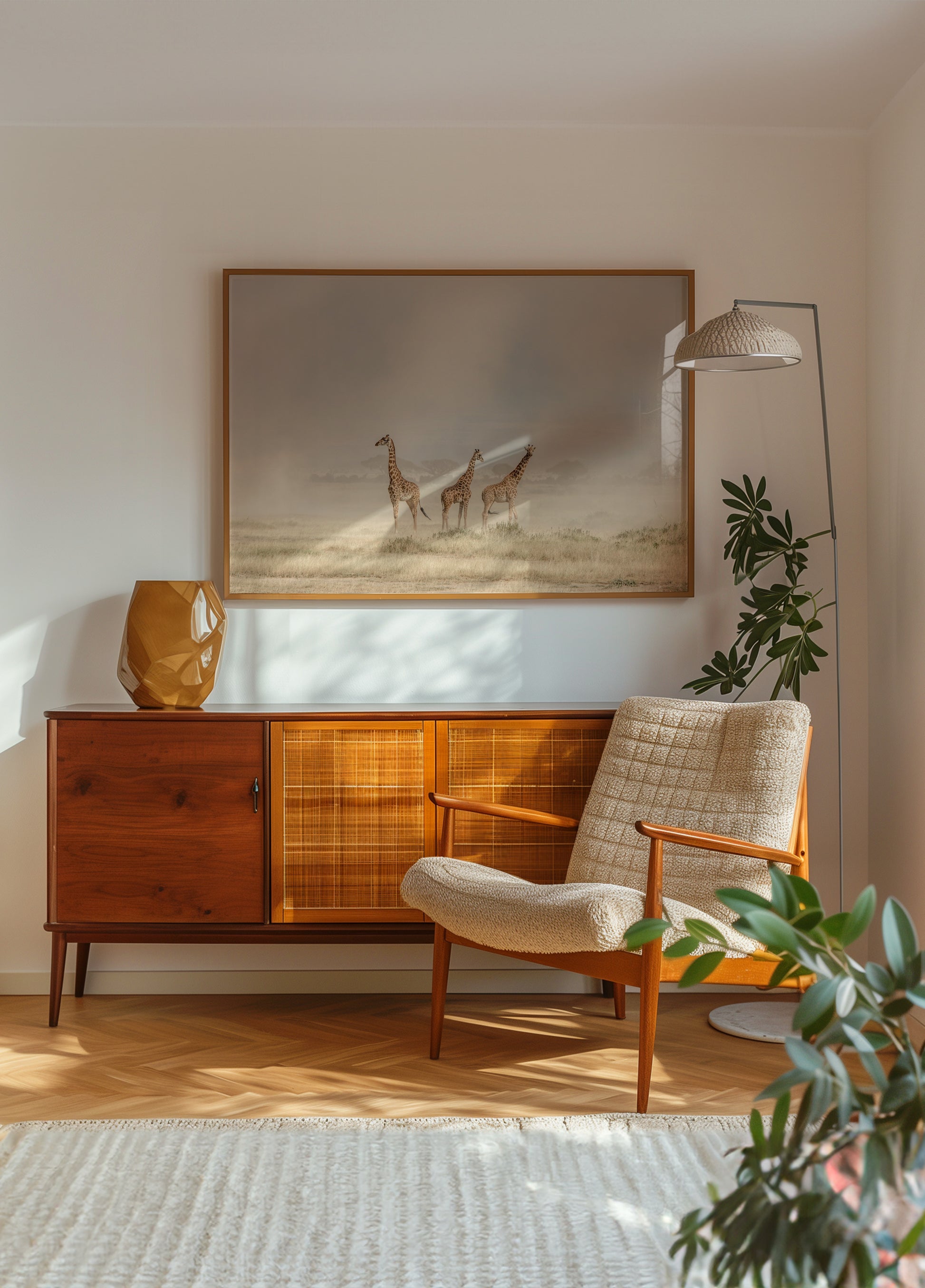 Giraffes in Golden Dust