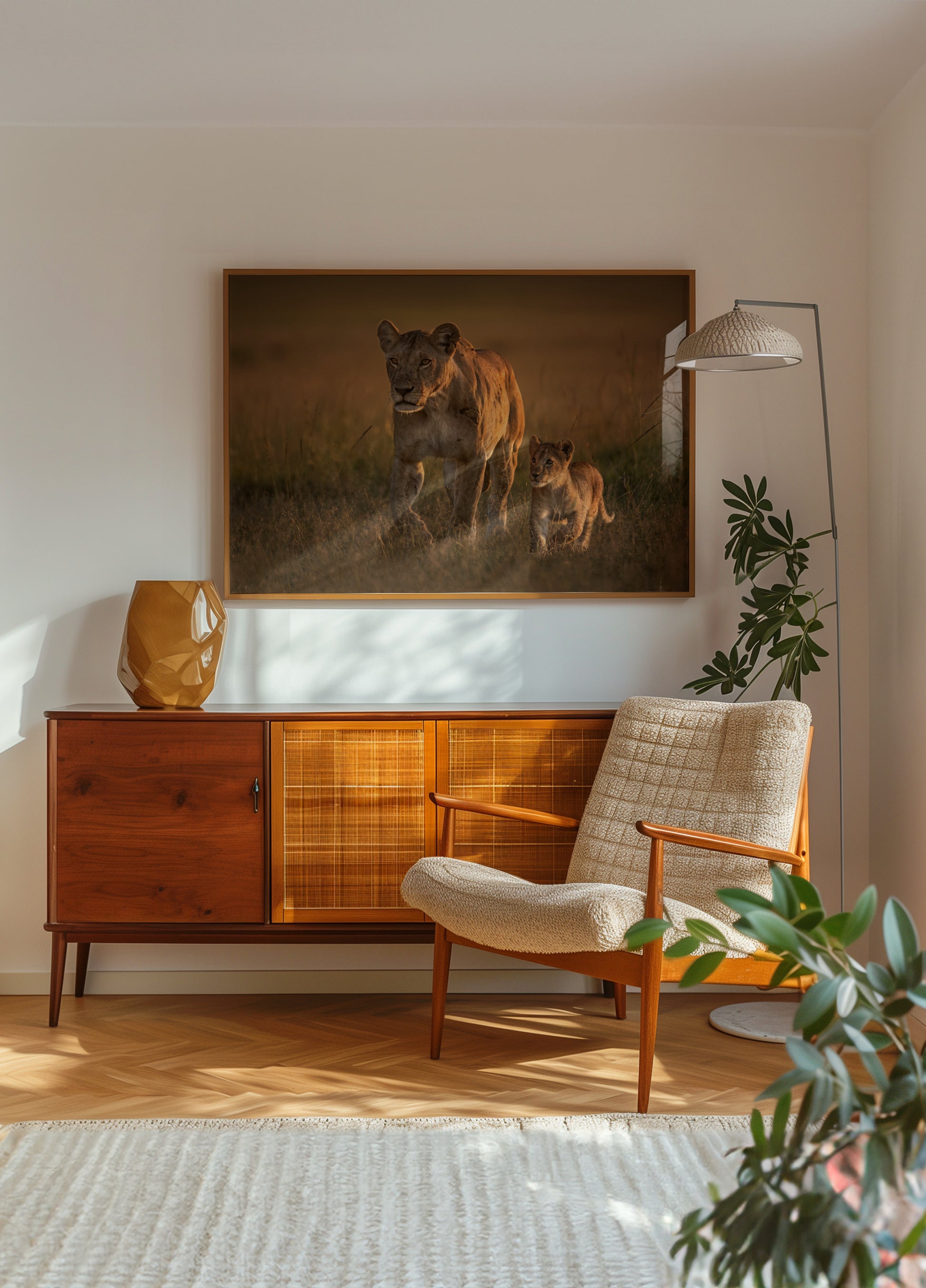 Golden Savanna Lion Family