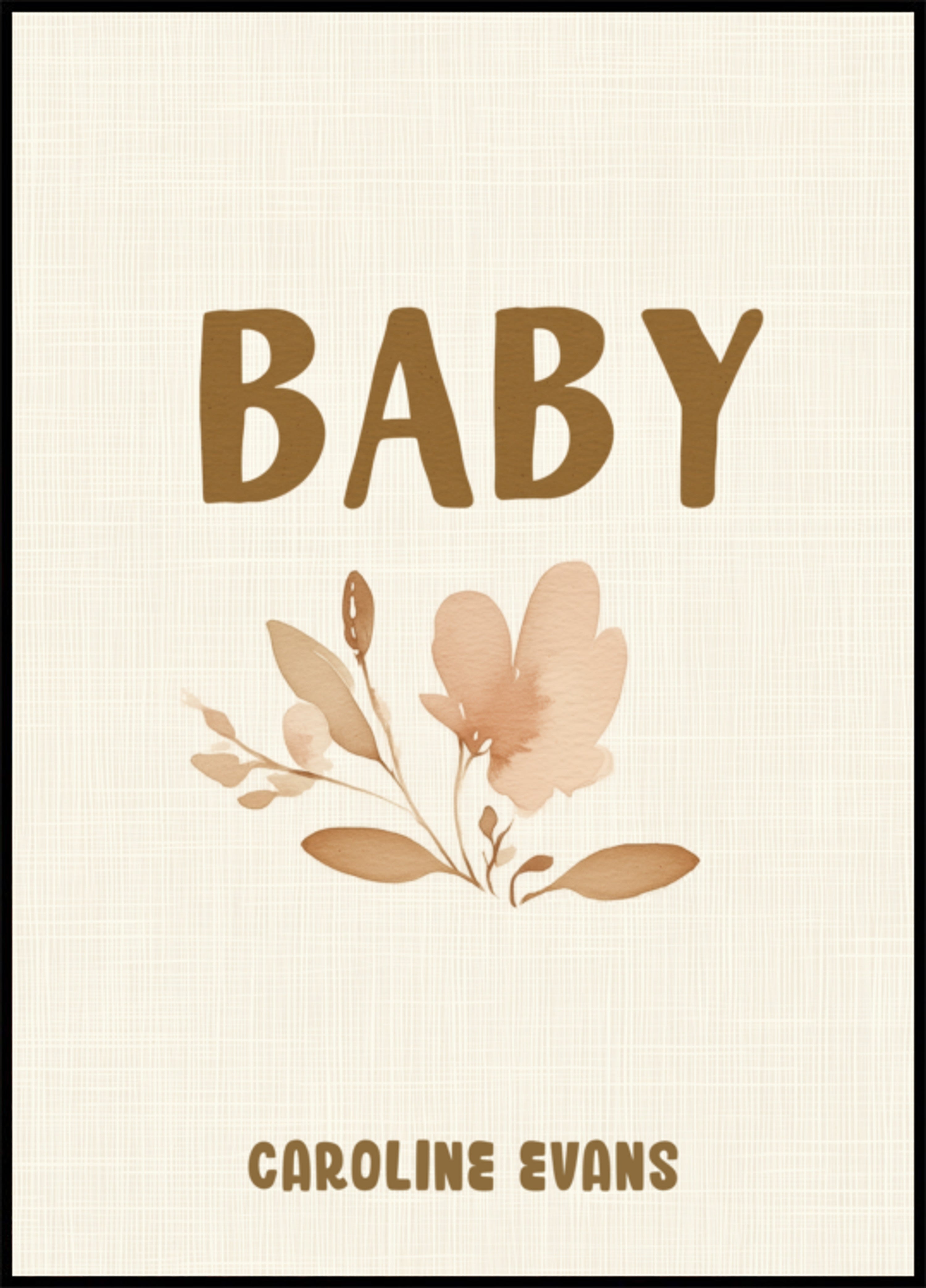 Non-Personalized Flower Baby Name Wall Art