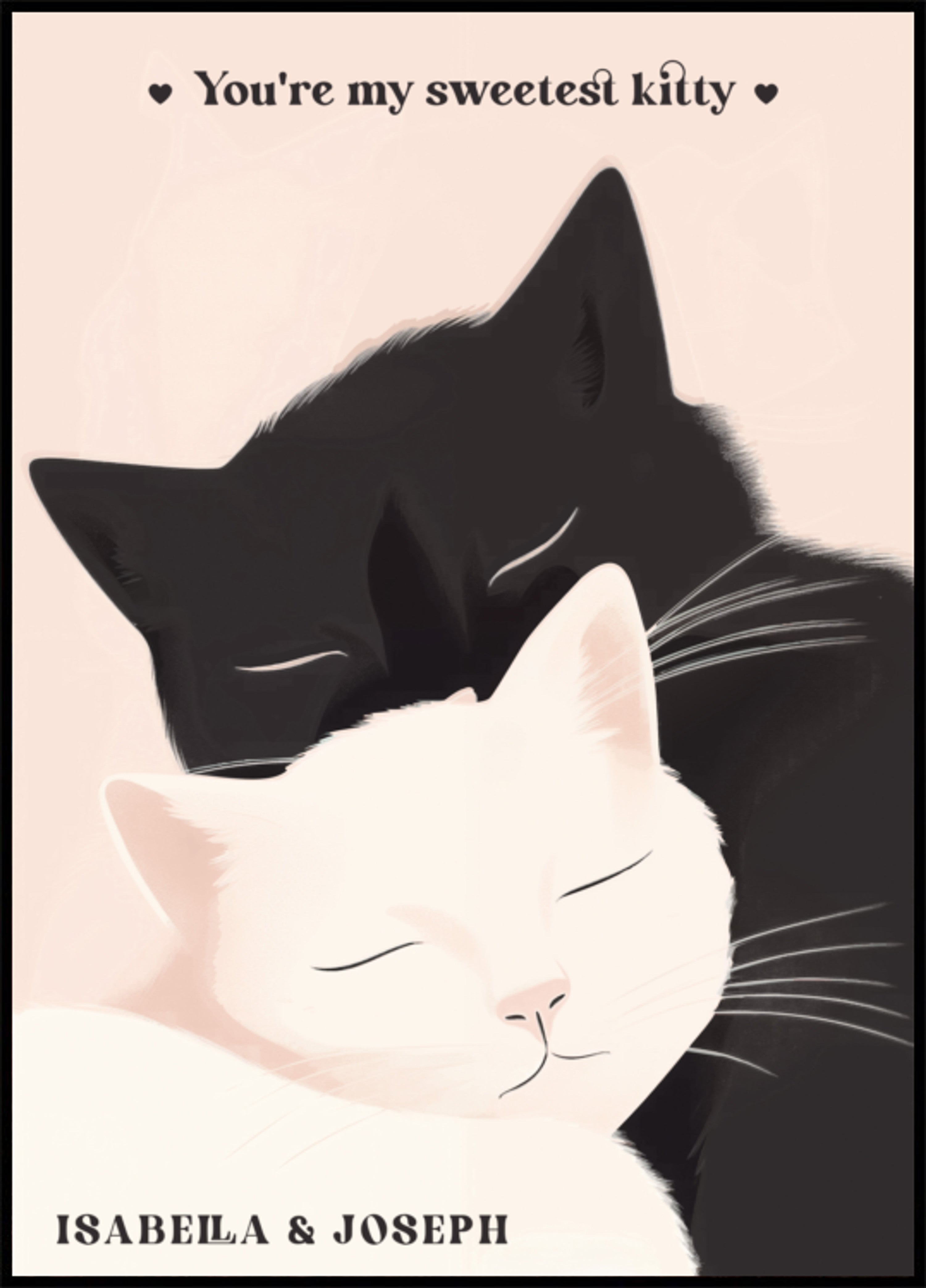 Non-personal Cat Love Illustration