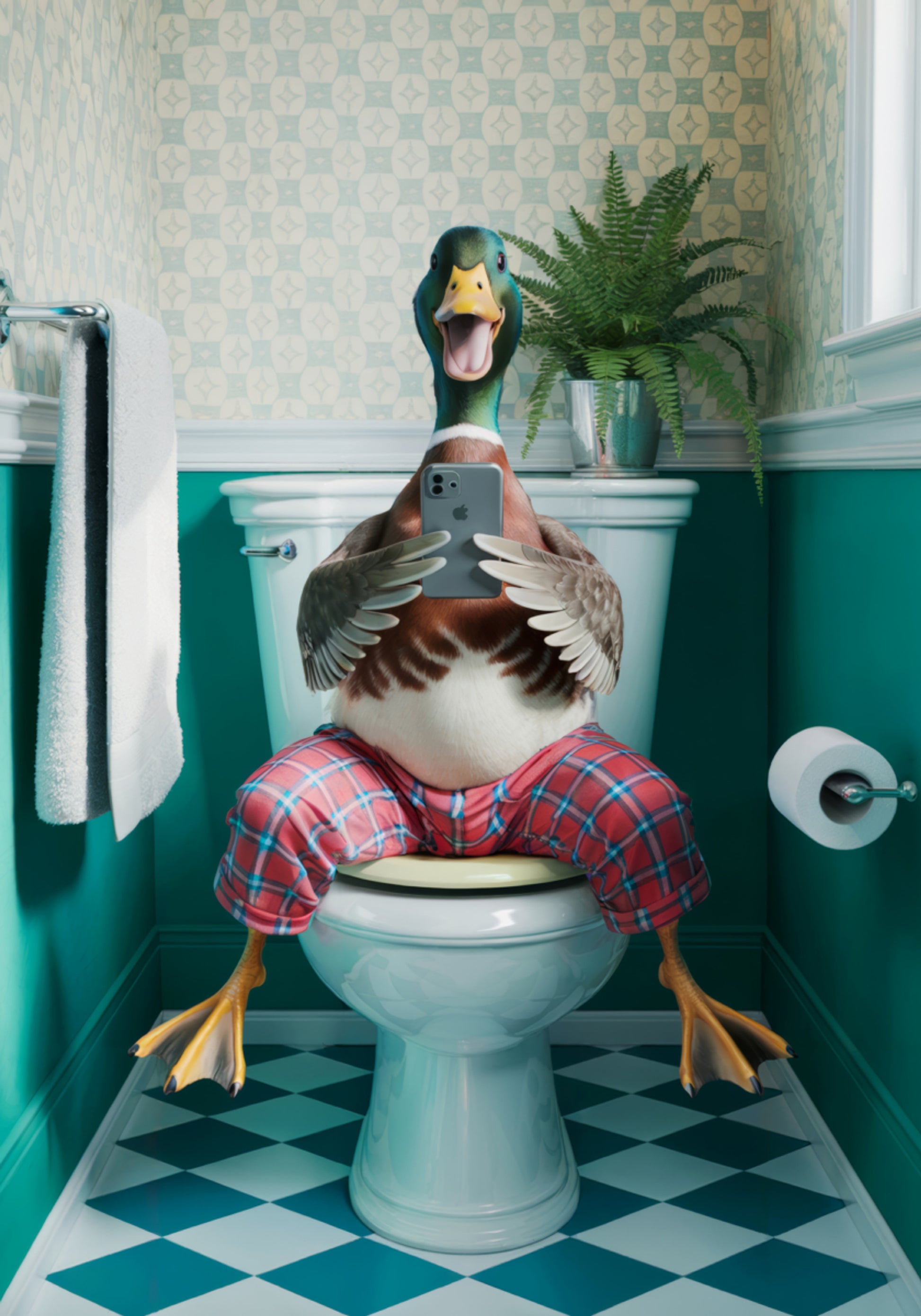 Pajama Duck Selfie