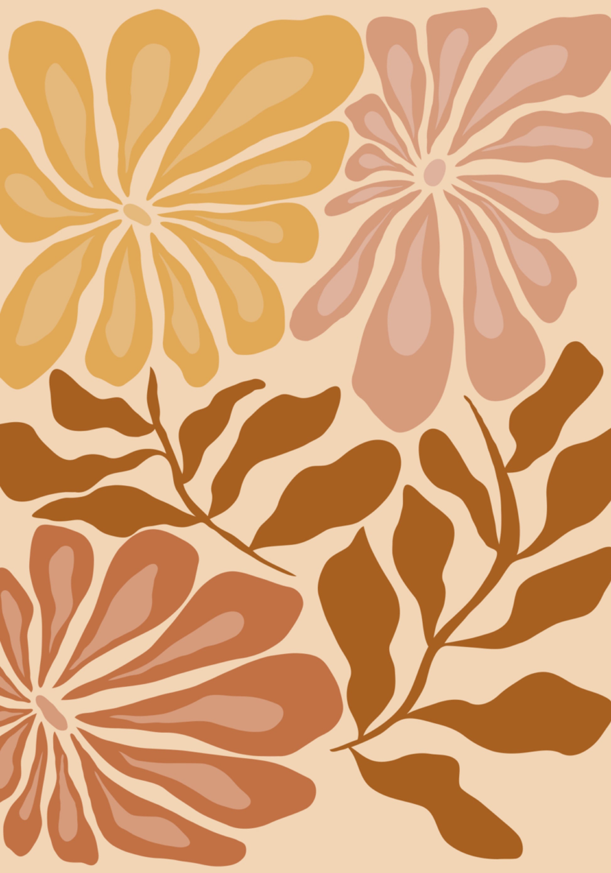 Boho Floral Earth Tones