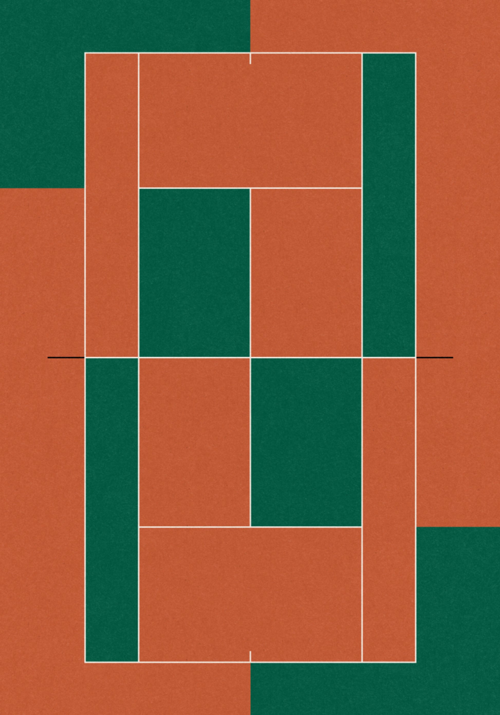 Geometric Tennis Court