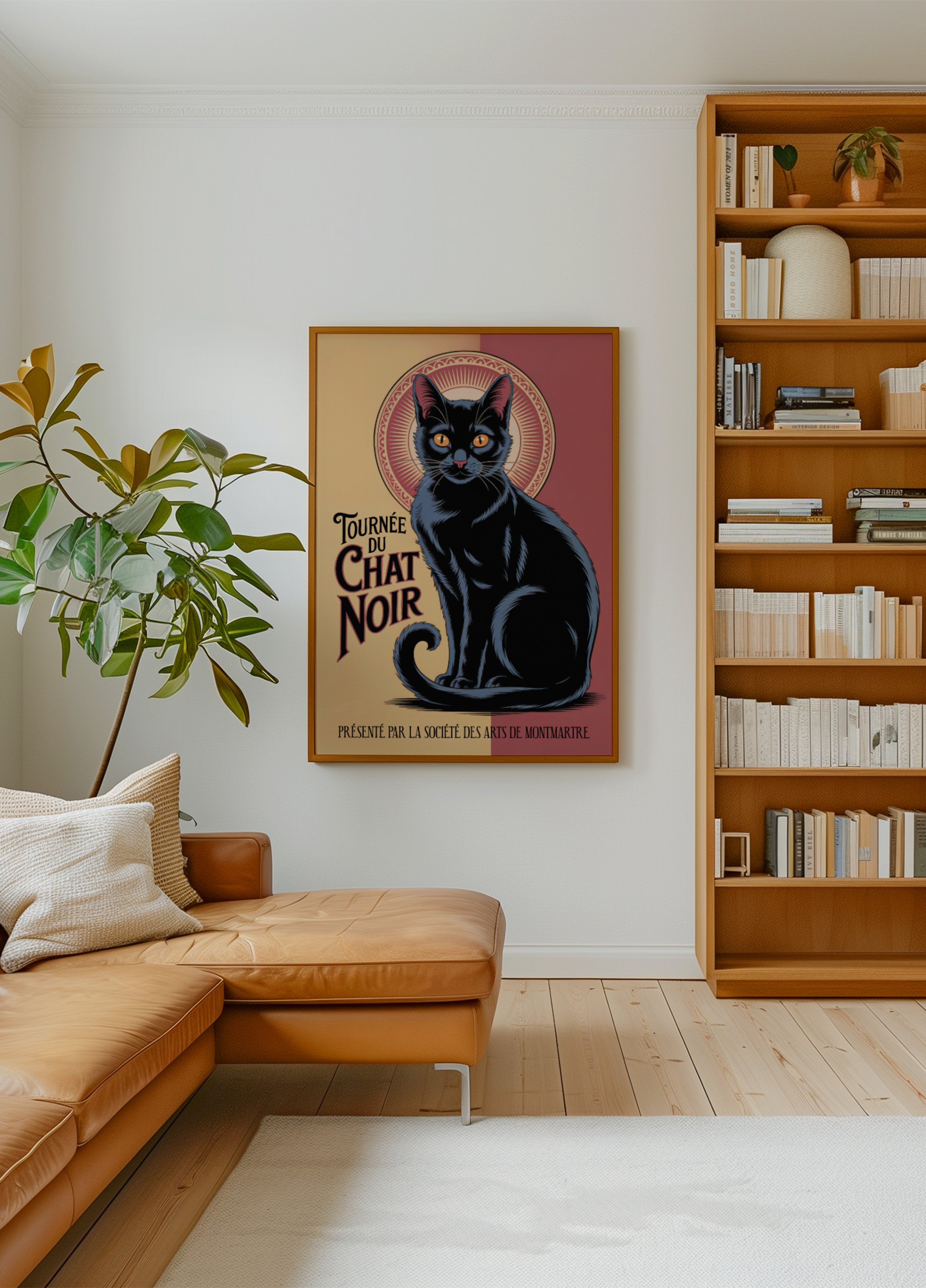 Vintage French Black Cat