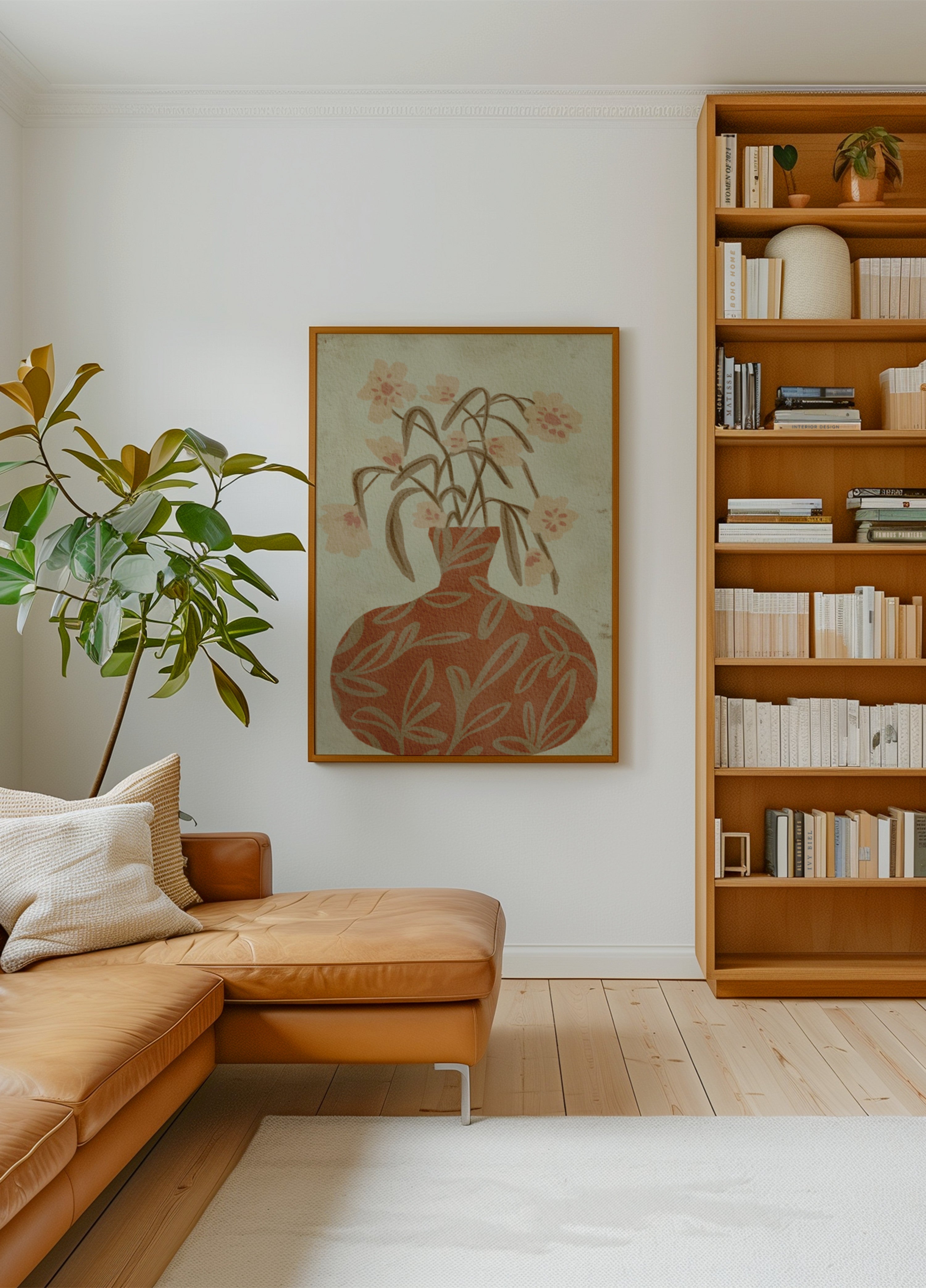 Terracotta Vase Blossoms