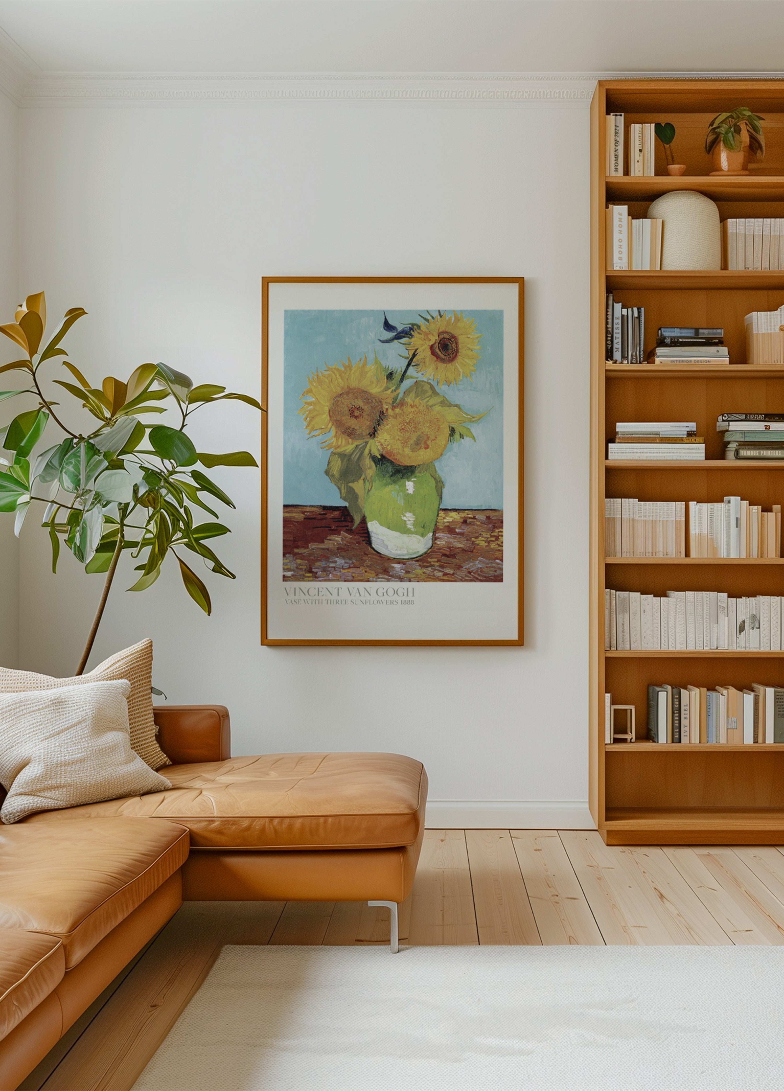 Vase With Three Sunflowers