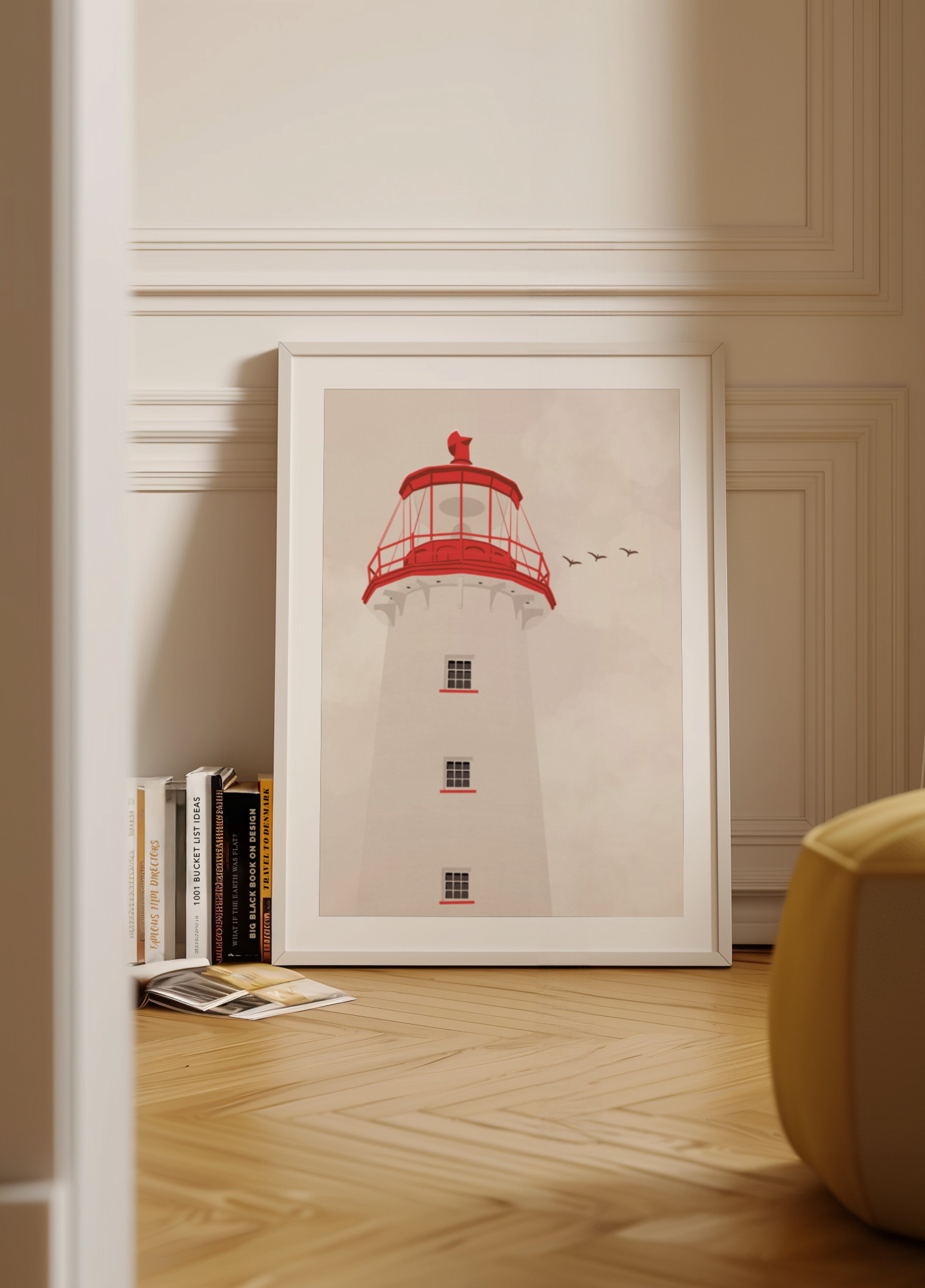 Coastal Red Lighthouse