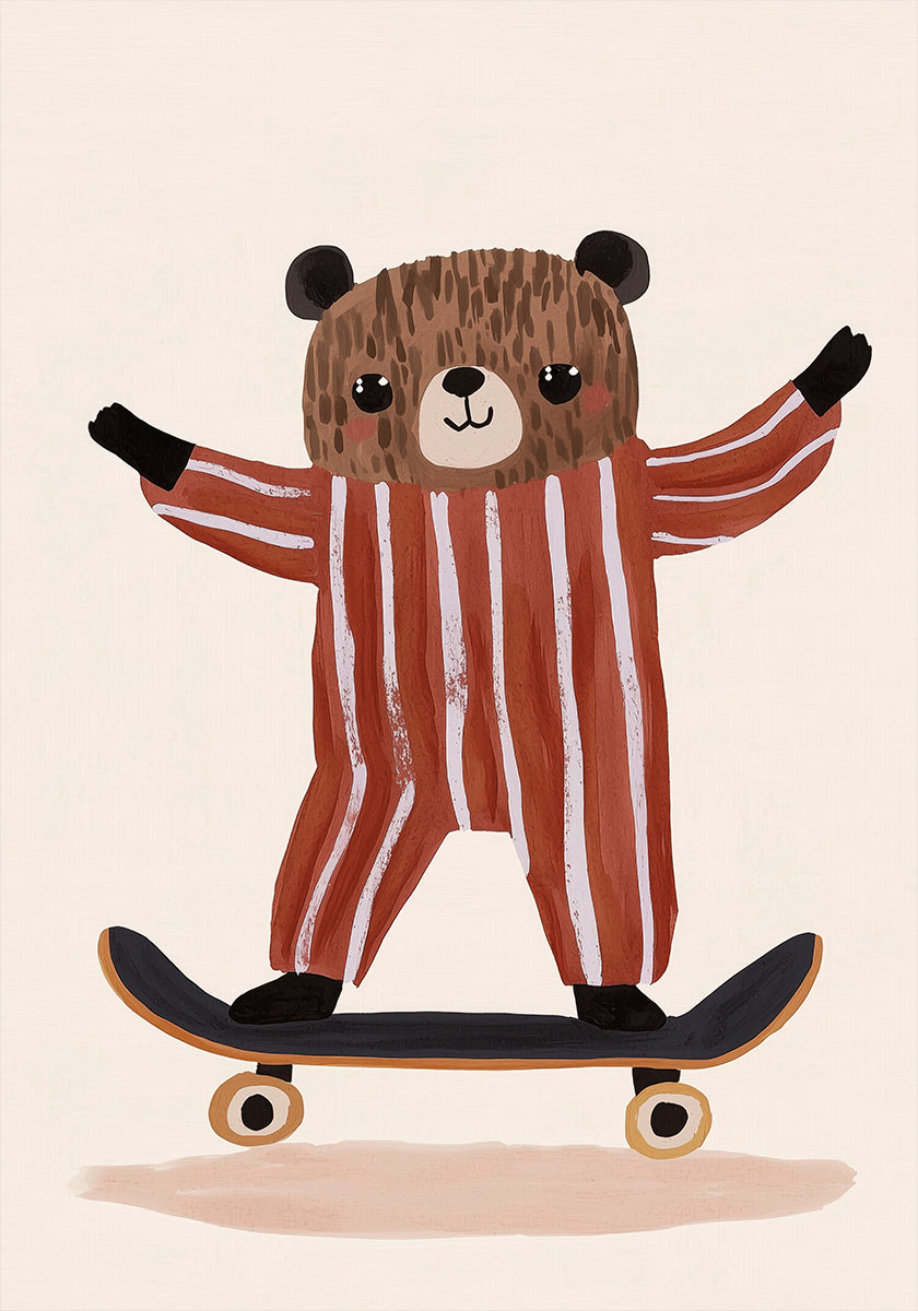 Skater Bear Joy - Posterbox